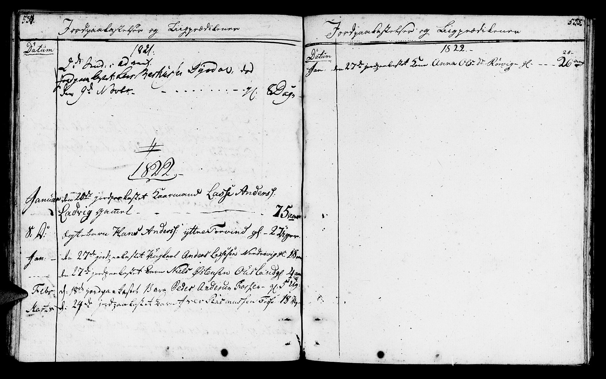 Lavik sokneprestembete, AV/SAB-A-80901: Parish register (official) no. A 1, 1809-1822, p. 534-535