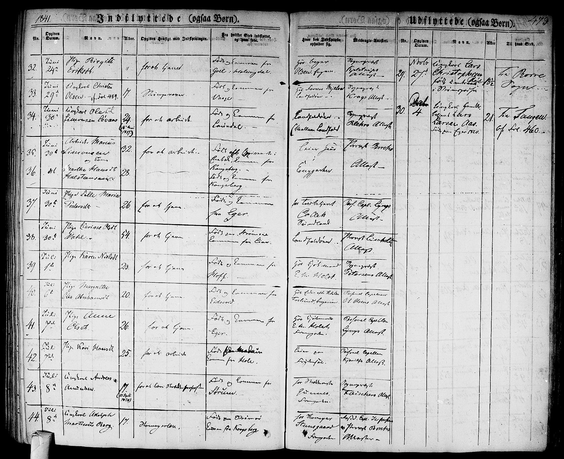 Bragernes kirkebøker, AV/SAKO-A-6/F/Fb/L0001: Parish register (official) no. II 1, 1830-1847, p. 478