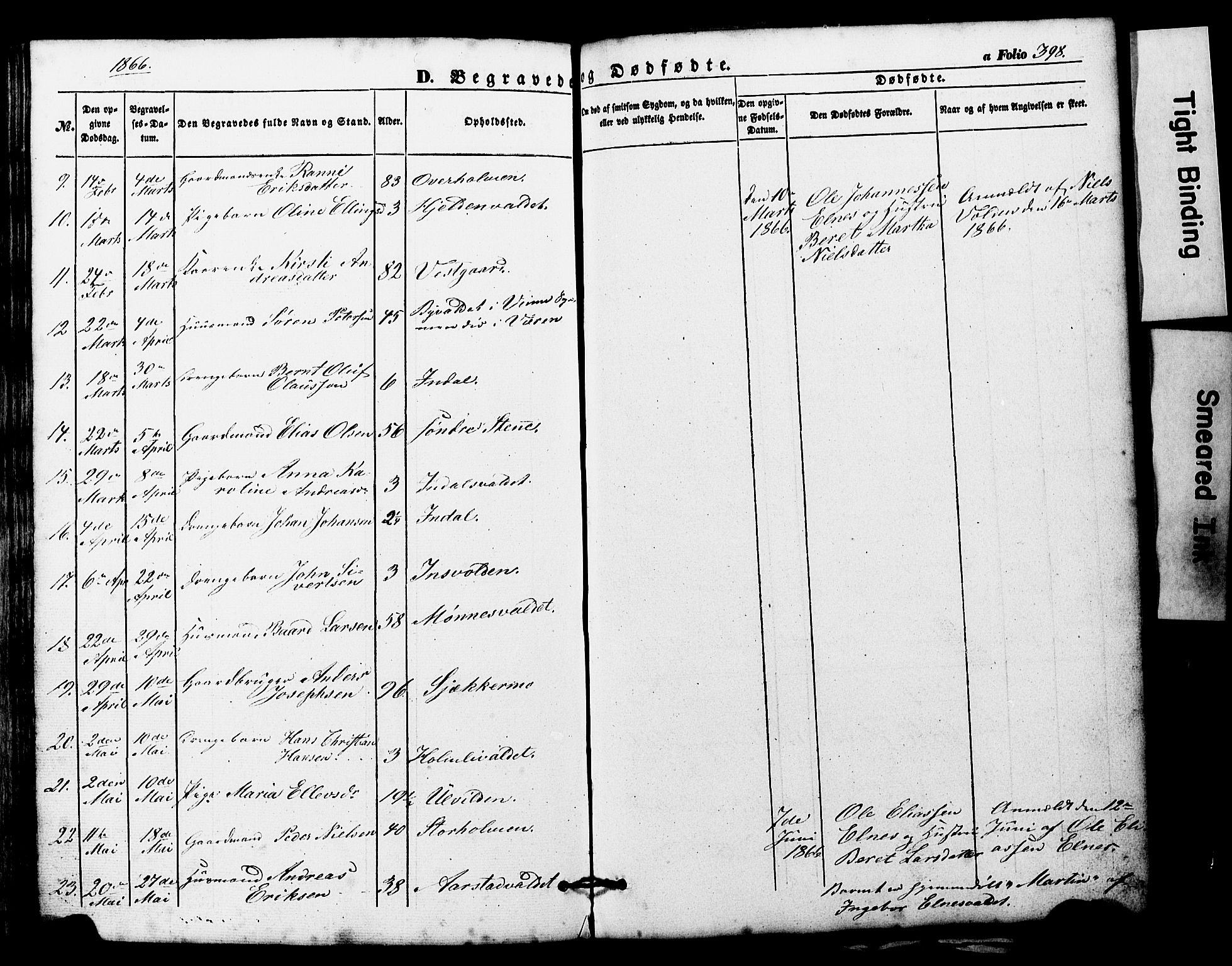 Ministerialprotokoller, klokkerbøker og fødselsregistre - Nord-Trøndelag, SAT/A-1458/724/L0268: Parish register (copy) no. 724C04, 1846-1878, p. 398