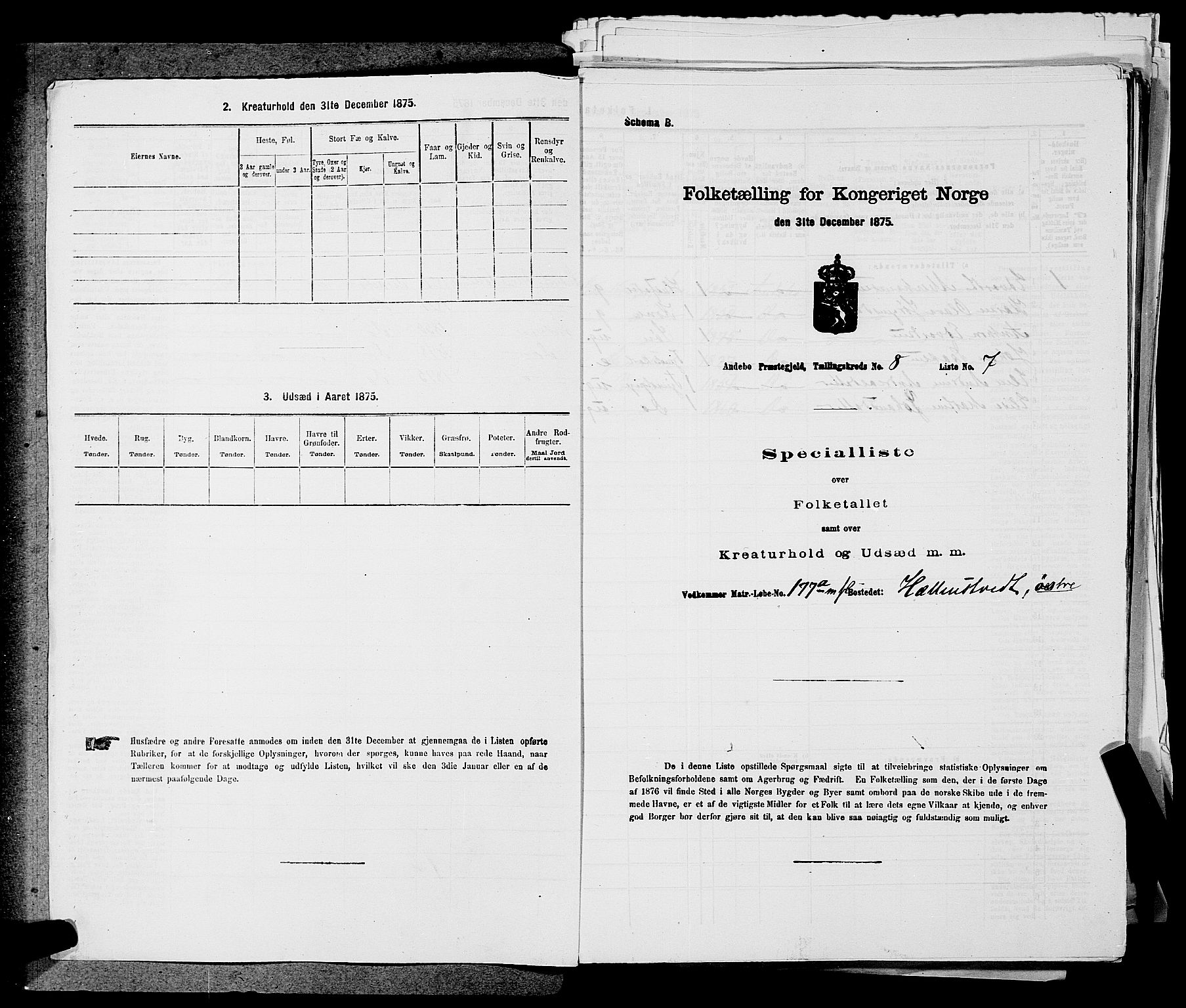 SAKO, 1875 census for 0719P Andebu, 1875, p. 723