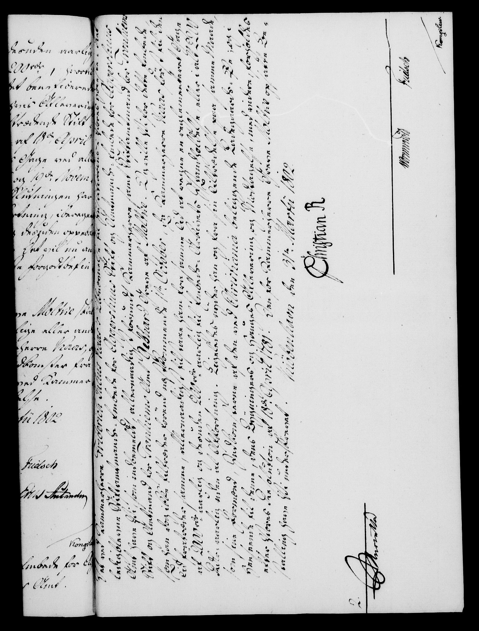 Rentekammeret, Kammerkanselliet, RA/EA-3111/G/Gf/Gfa/L0084: Norsk relasjons- og resolusjonsprotokoll (merket RK 52.84), 1802, p. 223
