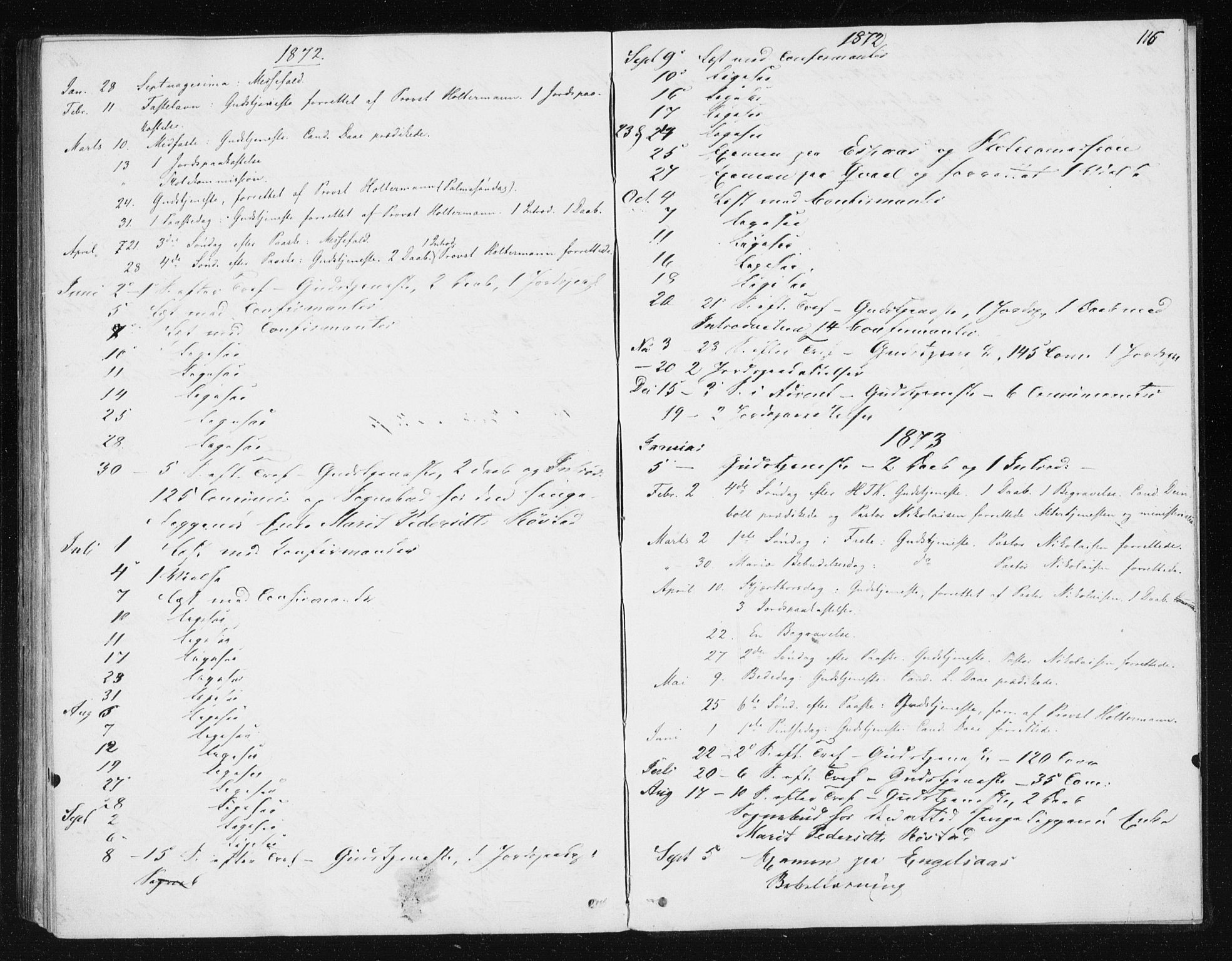 Ministerialprotokoller, klokkerbøker og fødselsregistre - Sør-Trøndelag, SAT/A-1456/608/L0333: Parish register (official) no. 608A02, 1862-1876, p. 116