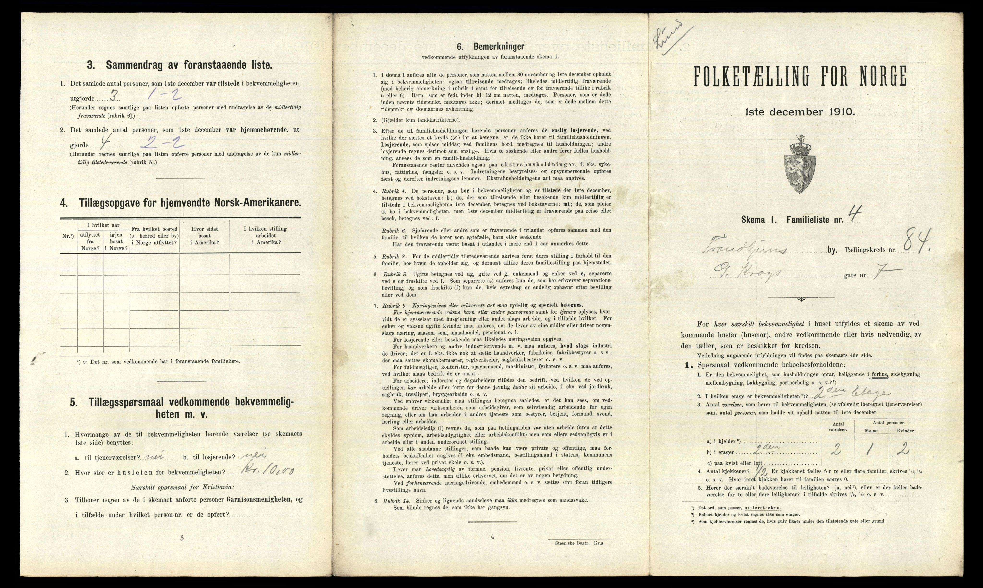 RA, 1910 census for Trondheim, 1910, p. 25913