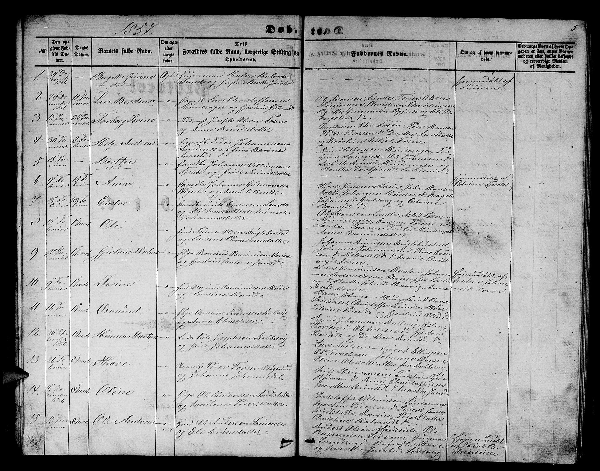 Avaldsnes sokneprestkontor, SAST/A -101851/H/Ha/Hab/L0003: Parish register (copy) no. B 3, 1857-1871, p. 5