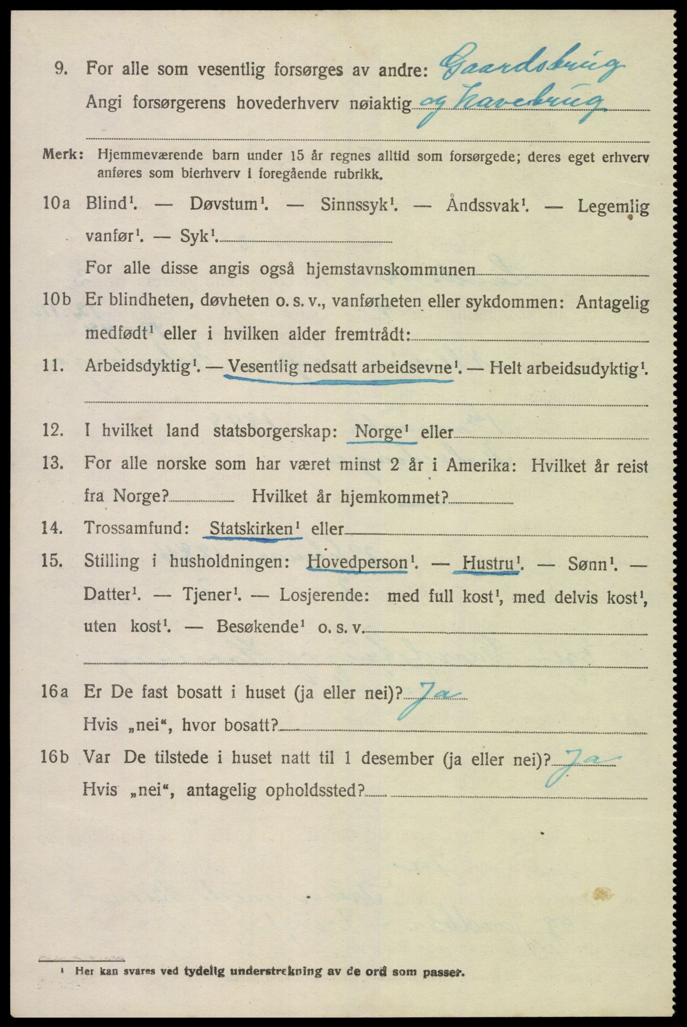 SAK, 1920 census for Landvik, 1920, p. 1813