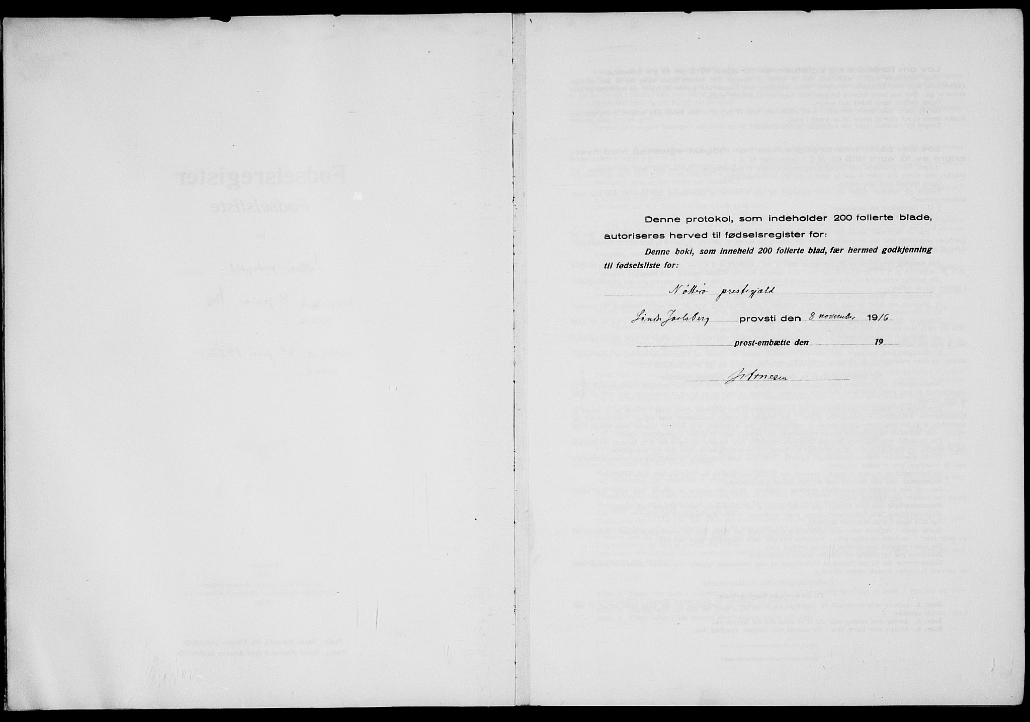 Nøtterøy kirkebøker, AV/SAKO-A-354/J/Ja/L0001: Birth register no. 1, 1916-1928