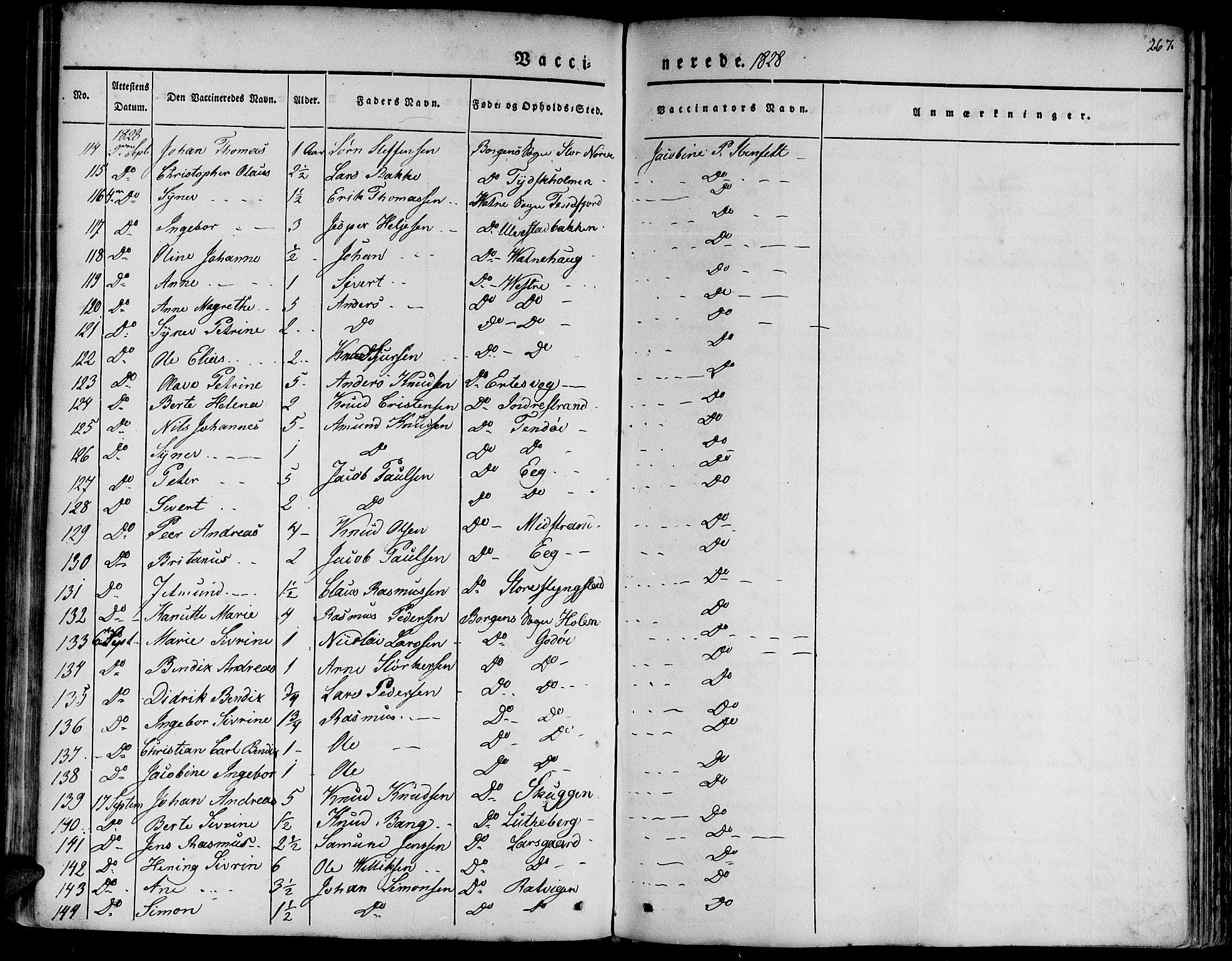 Ministerialprotokoller, klokkerbøker og fødselsregistre - Møre og Romsdal, AV/SAT-A-1454/528/L0395: Parish register (official) no. 528A06, 1828-1839, p. 267