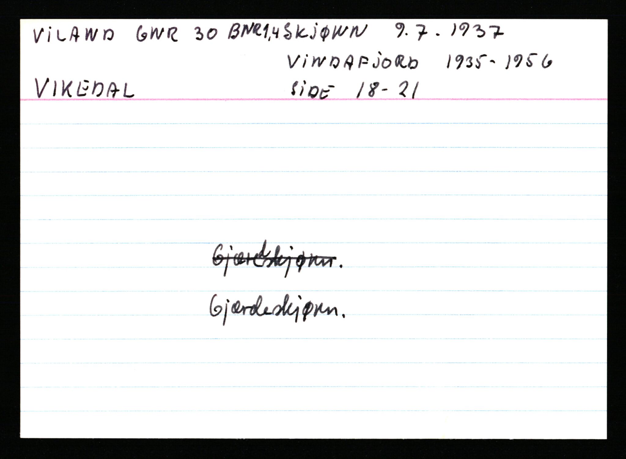 Statsarkivet i Stavanger, AV/SAST-A-101971/03/Y/Ym/L0067: Åstedskort sortert etter gårdsnavn: Vik - Vold, 1600-1950, p. 319