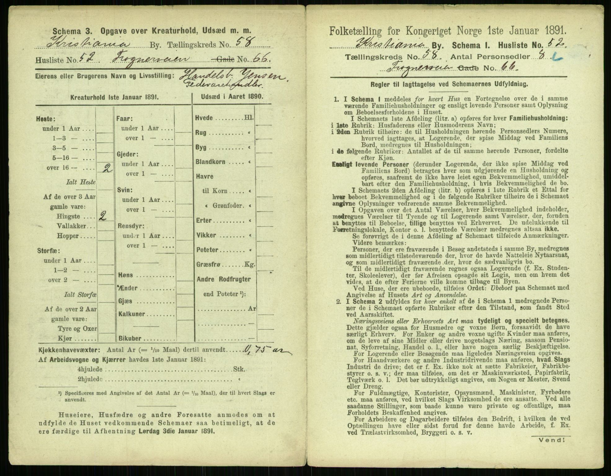 RA, 1891 census for 0301 Kristiania, 1891, p. 30813