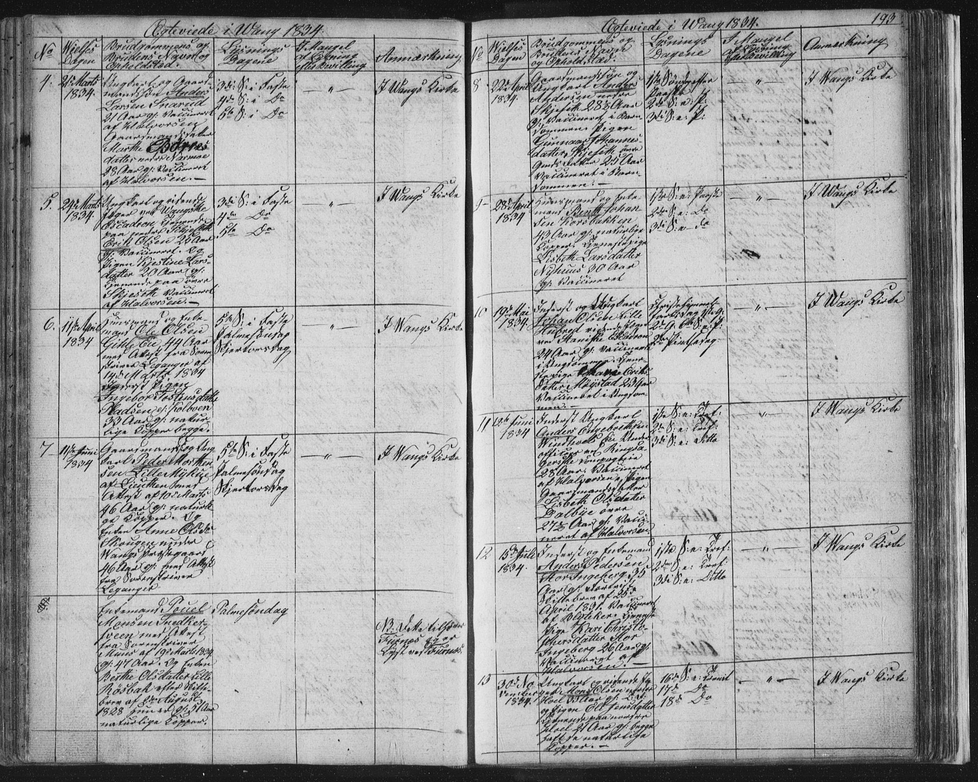 Vang prestekontor, Hedmark, AV/SAH-PREST-008/H/Ha/Hab/L0008: Parish register (copy) no. 8, 1832-1854, p. 193