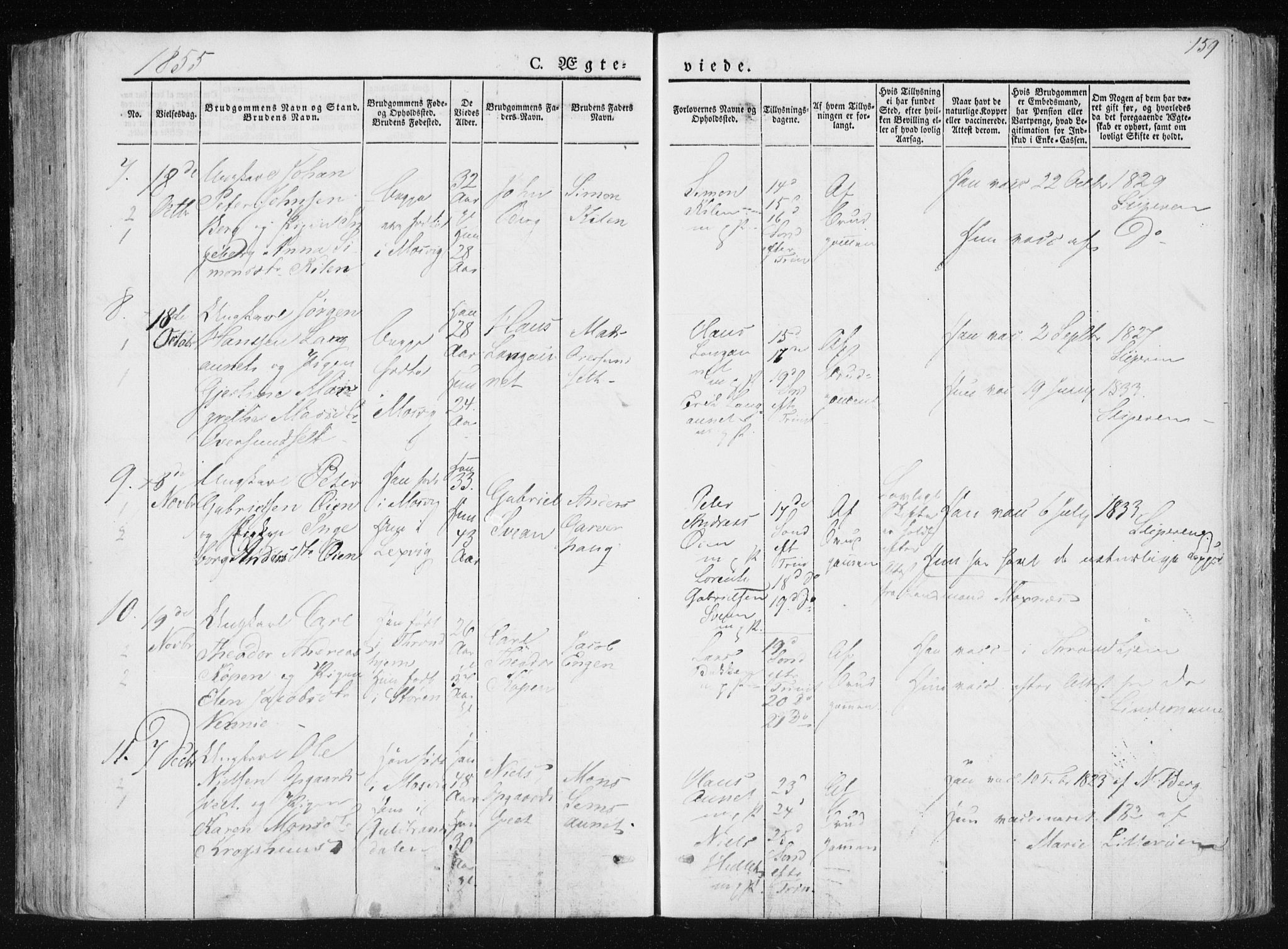Ministerialprotokoller, klokkerbøker og fødselsregistre - Nord-Trøndelag, SAT/A-1458/733/L0323: Parish register (official) no. 733A02, 1843-1870, p. 159