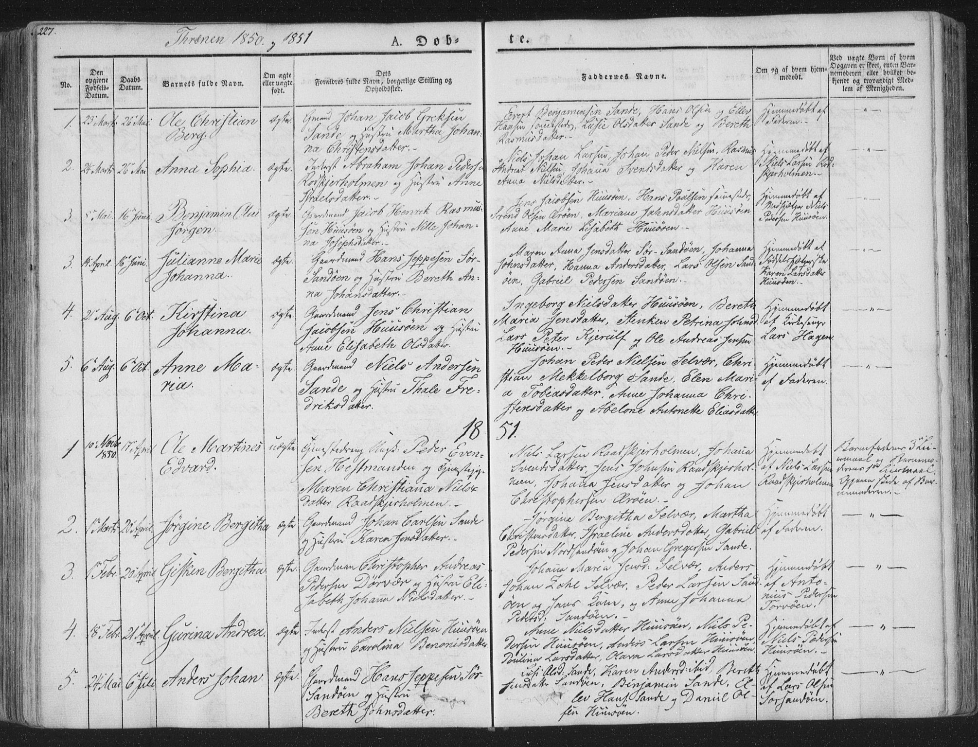Ministerialprotokoller, klokkerbøker og fødselsregistre - Nordland, SAT/A-1459/839/L0565: Parish register (official) no. 839A02, 1825-1862, p. 227