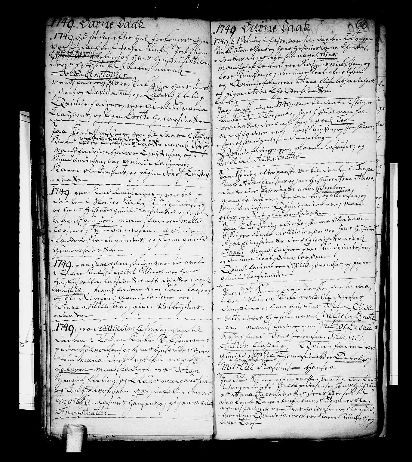 Skoger kirkebøker, AV/SAKO-A-59/G/Gb/L0001: Parish register (copy) no. II 1, 1748-1753, p. 24