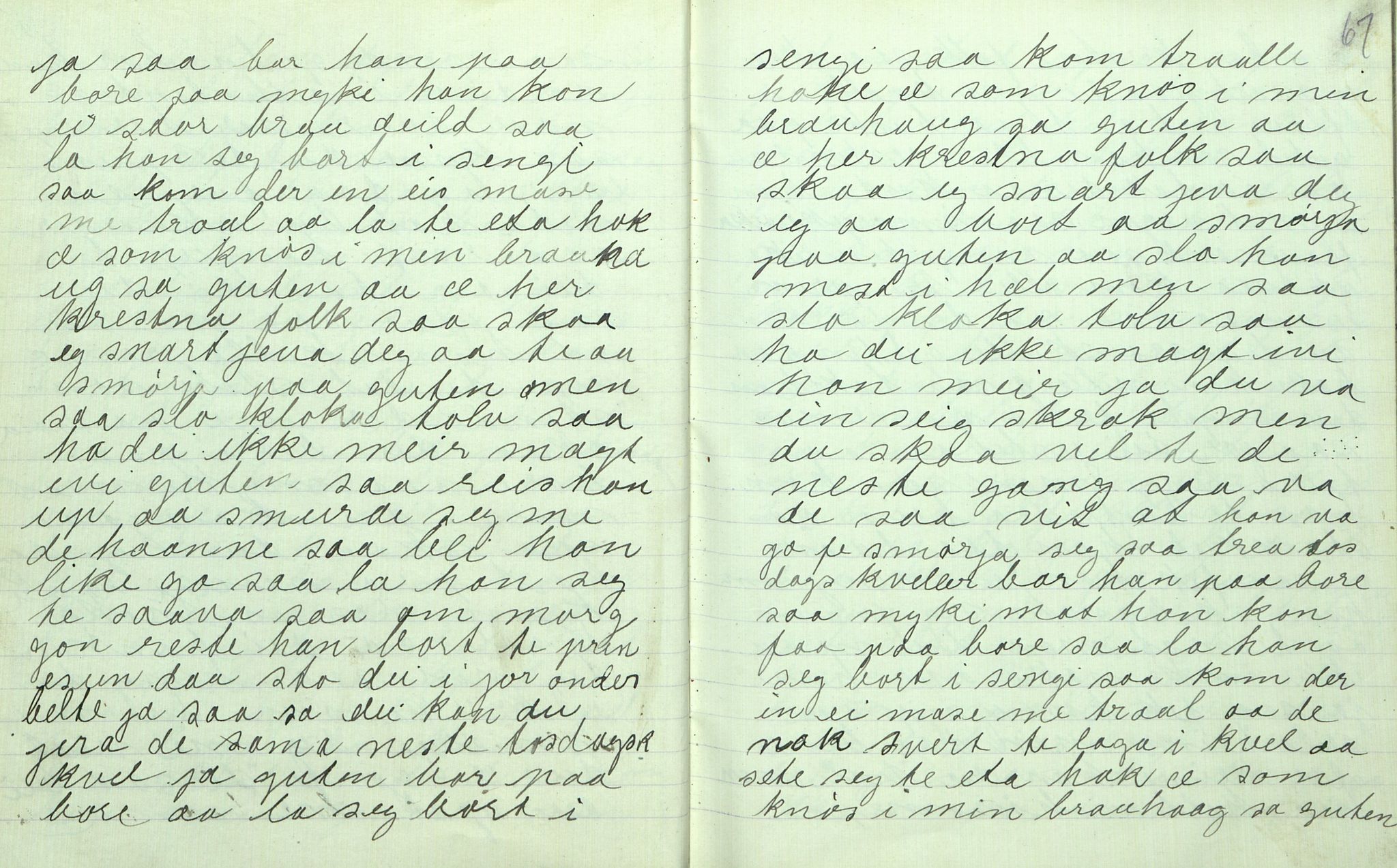 Rikard Berge, TEMU/TGM-A-1003/F/L0006/0043: 201-250 / 243 Uppskrifter av Gunnhild Kivle, 1911-1912, p. 66-67