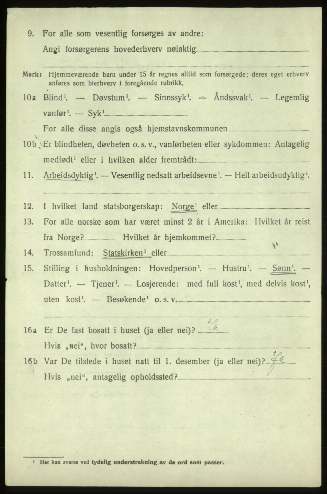 SAB, 1920 census for Vikebygd, 1920, p. 1696