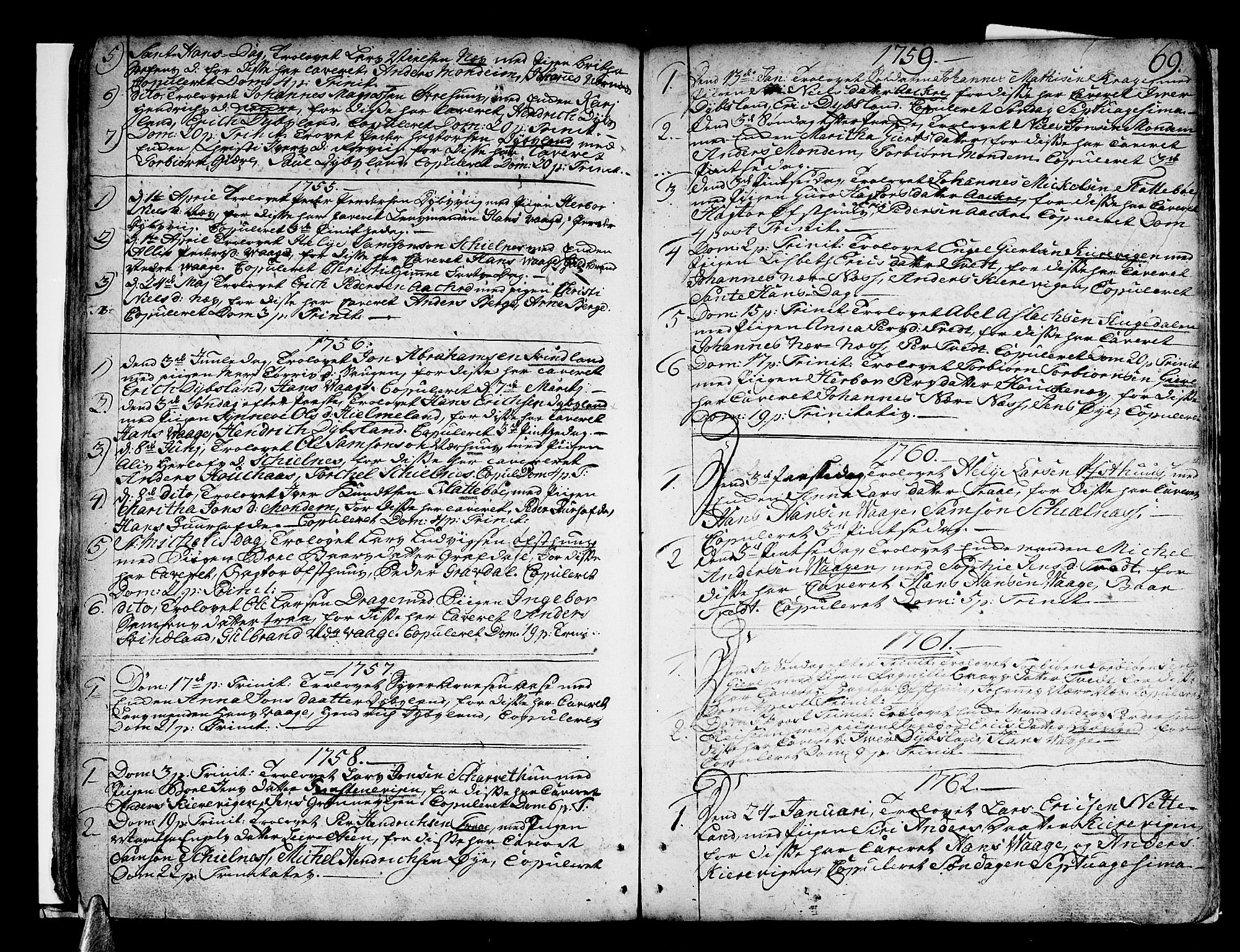 Strandebarm sokneprestembete, SAB/A-78401/H/Haa: Parish register (official) no. A 3 /3, 1751-1787, p. 69