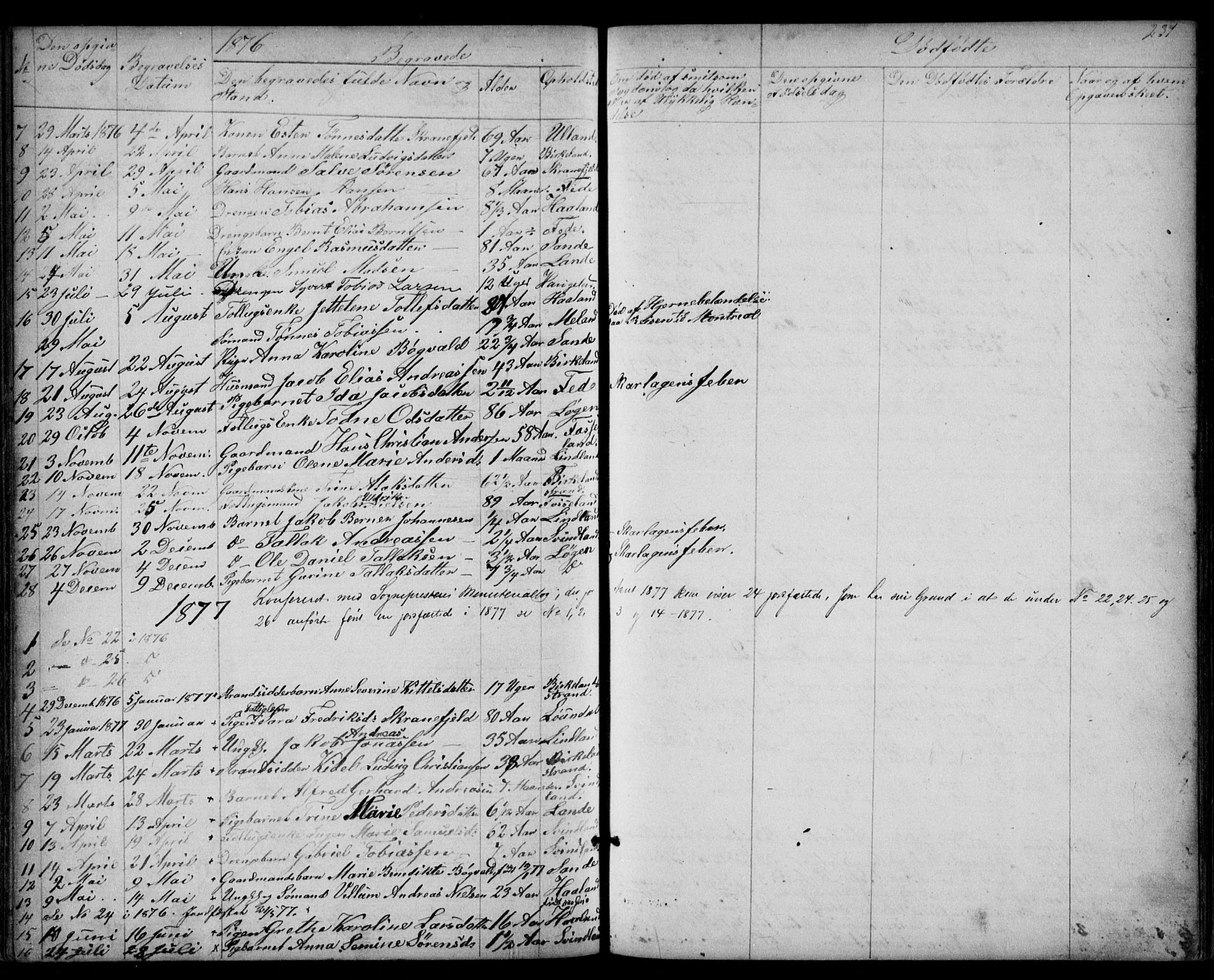 Kvinesdal sokneprestkontor, SAK/1111-0026/F/Fb/Fba/L0003: Parish register (copy) no. B 3, 1858-1893, p. 231