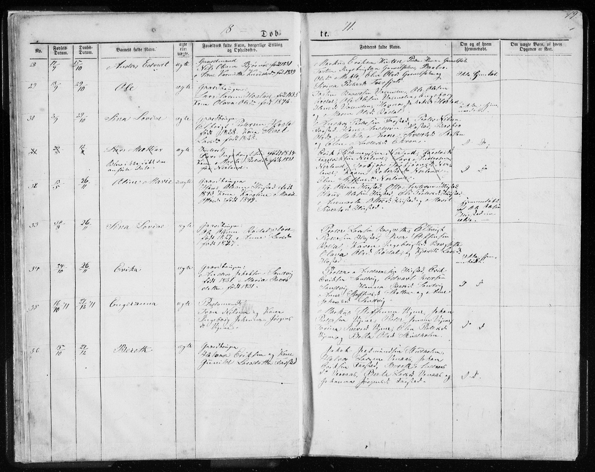 Ministerialprotokoller, klokkerbøker og fødselsregistre - Møre og Romsdal, AV/SAT-A-1454/567/L0782: Parish register (copy) no. 567C02, 1867-1886, p. 19