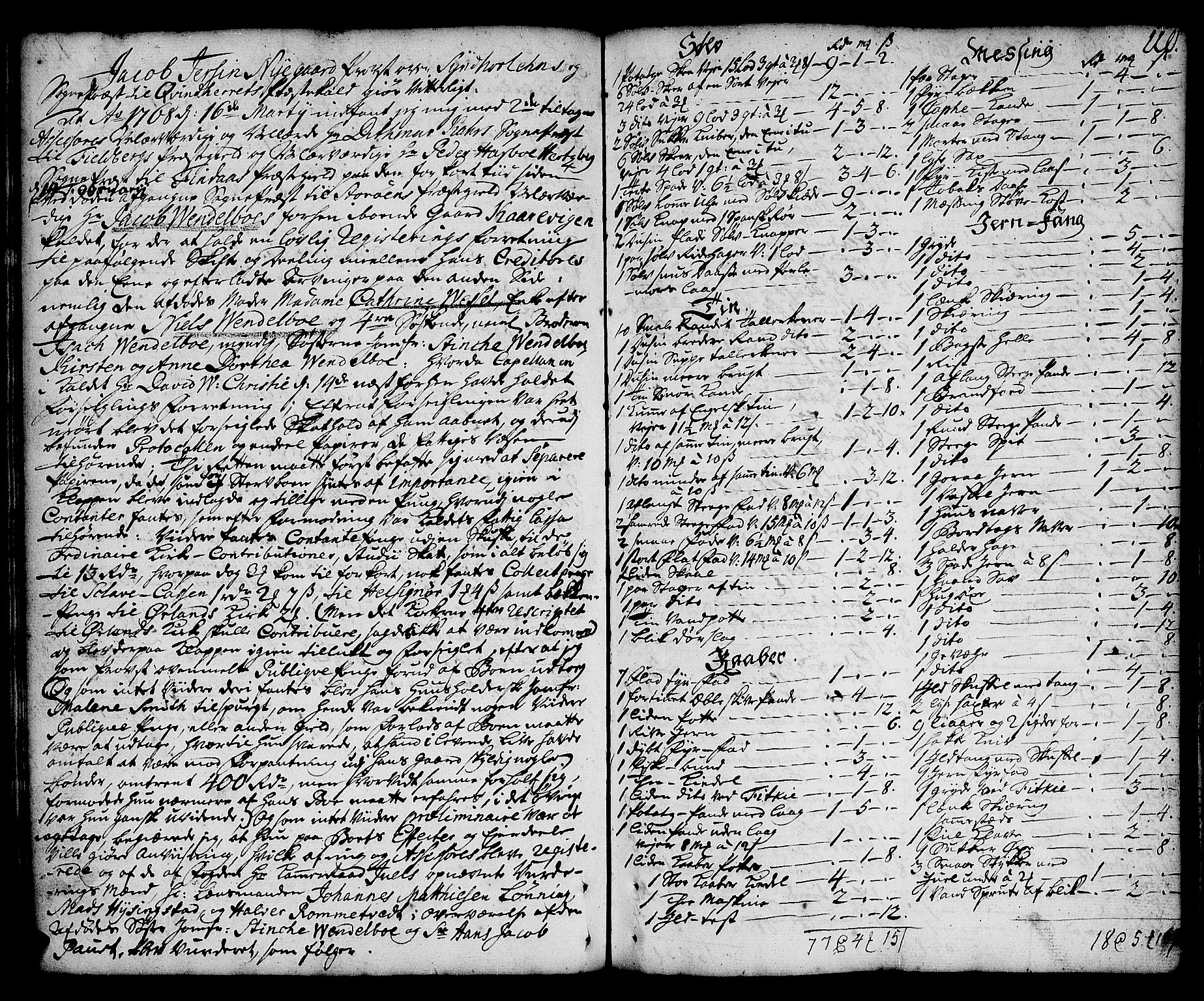 Sunnhordland prosti*, SAB/-, 1745-1788, p. 109b-110a
