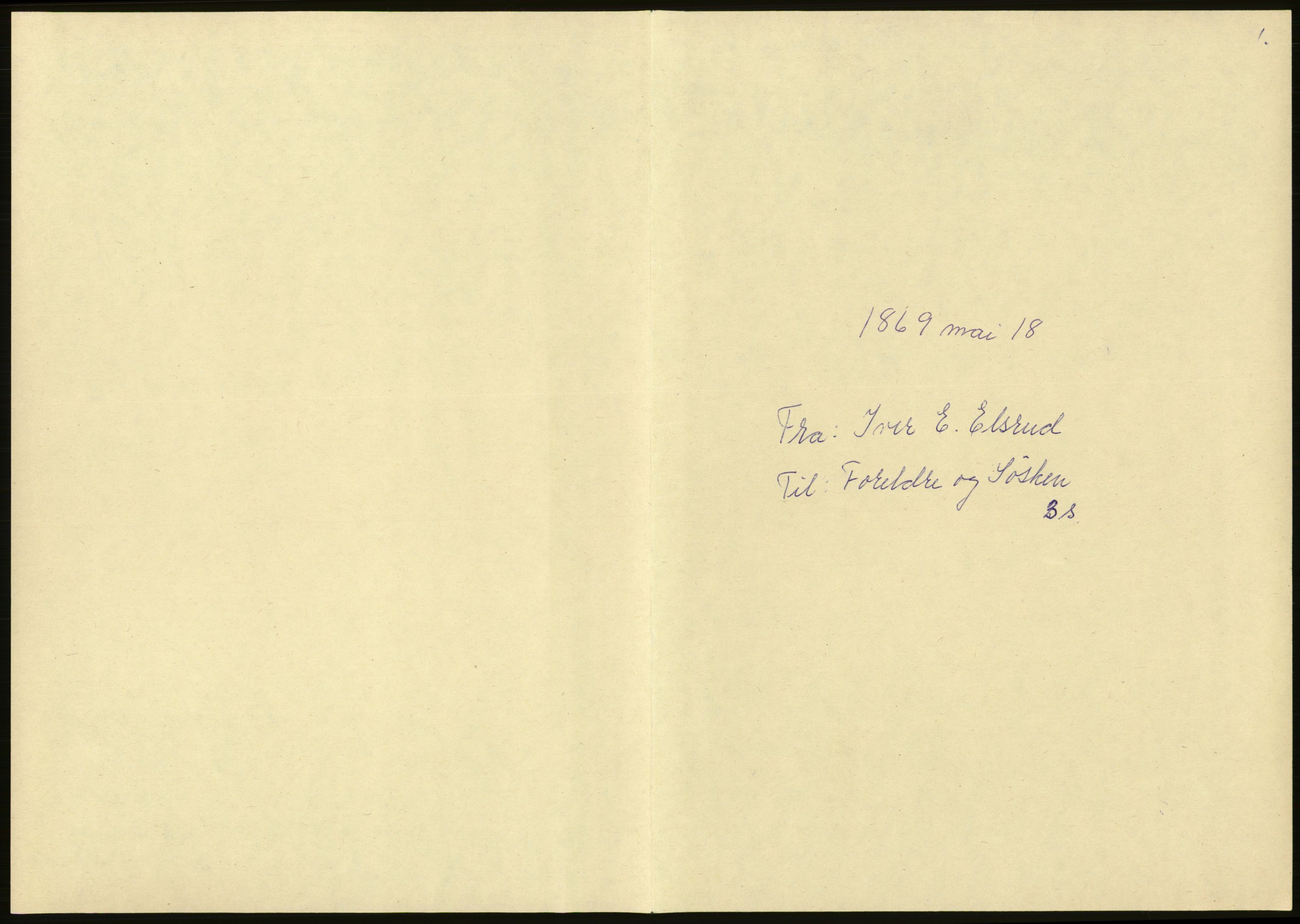 Samlinger til kildeutgivelse, Amerikabrevene, AV/RA-EA-4057/F/L0018: Innlån fra Buskerud: Elsrud, 1838-1914, p. 401