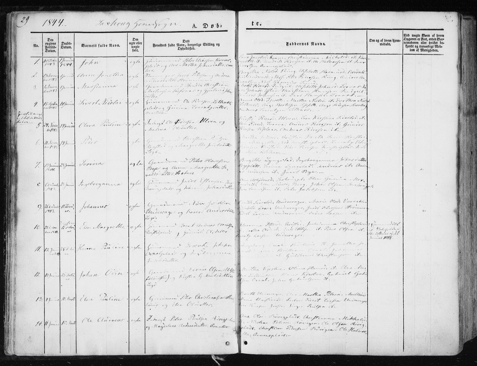 Ministerialprotokoller, klokkerbøker og fødselsregistre - Nord-Trøndelag, SAT/A-1458/730/L0280: Parish register (official) no. 730A07 /1, 1840-1854, p. 29