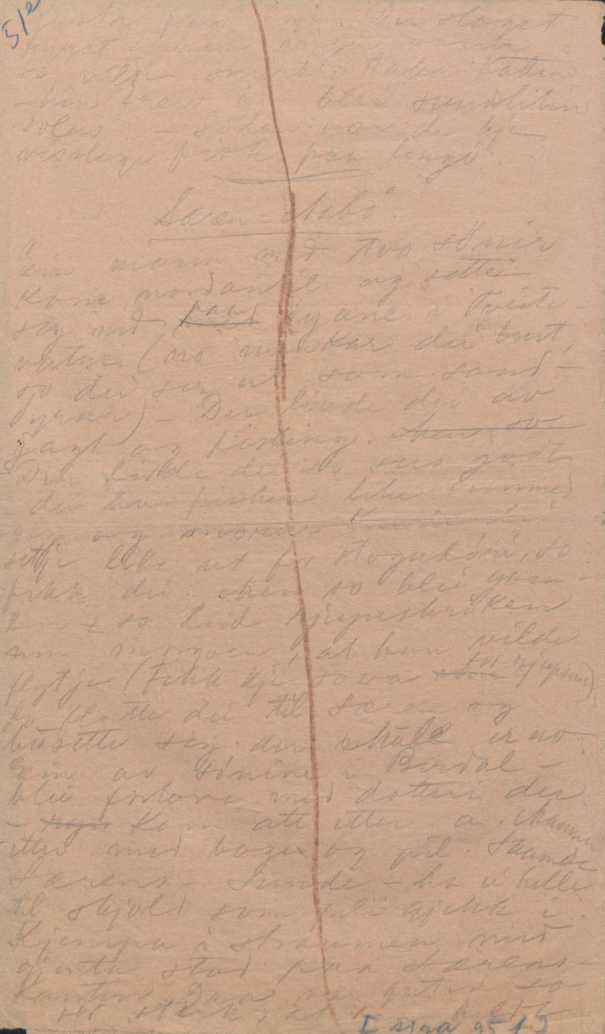 Rikard Berge, TEMU/TGM-A-1003/F/L0004/0049: 101-159 / 152 Om bygdefolk. Stev om jente. Blodstemming, 1904-1906, p. 51e