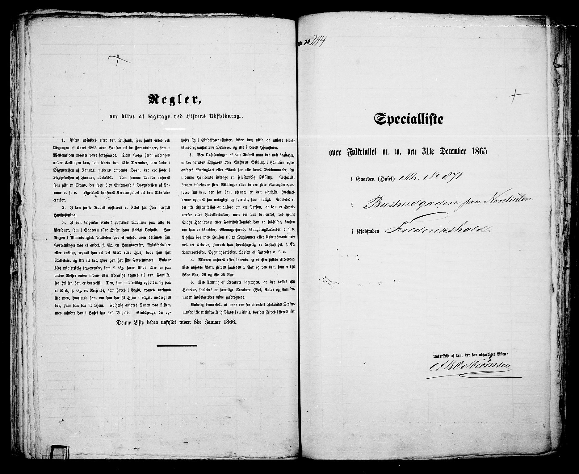RA, 1865 census for Fredrikshald, 1865, p. 509