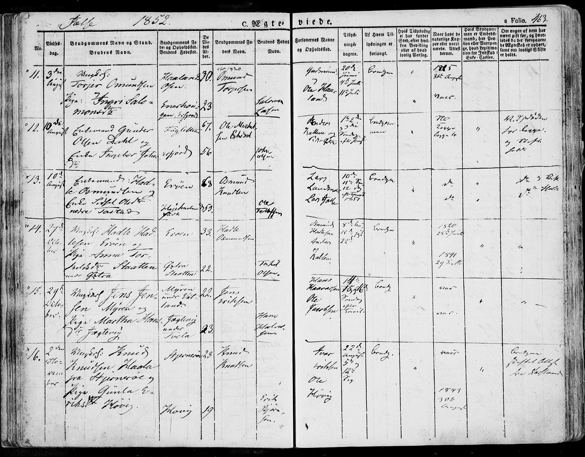 Jelsa sokneprestkontor, AV/SAST-A-101842/01/IV: Parish register (official) no. A 6.2, 1828-1853, p. 463