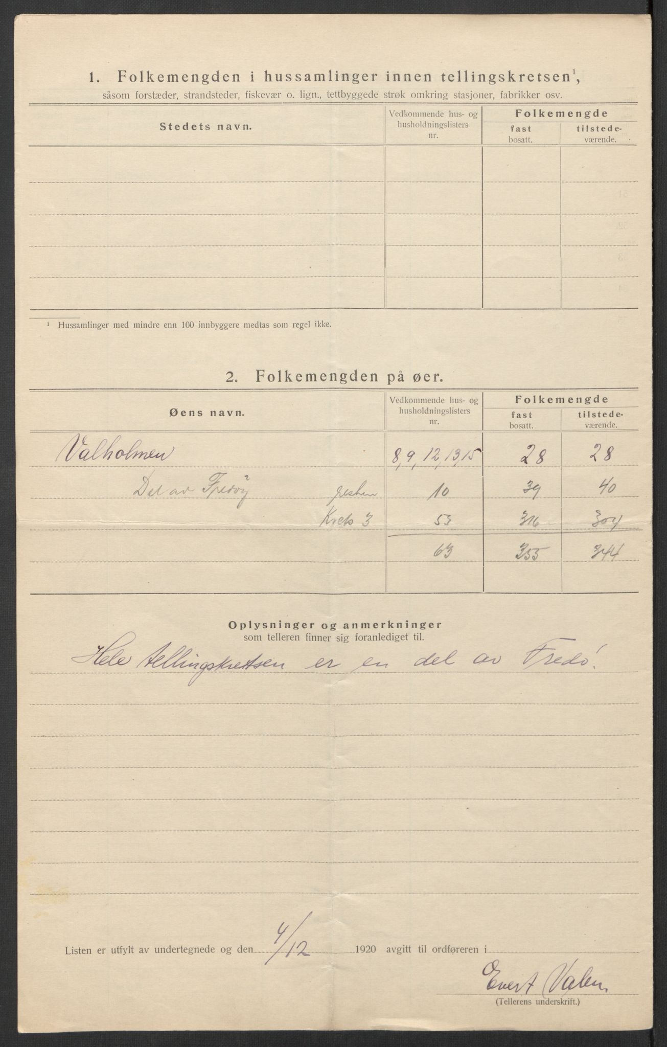 SAT, 1920 census for Bremsnes, 1920, p. 17