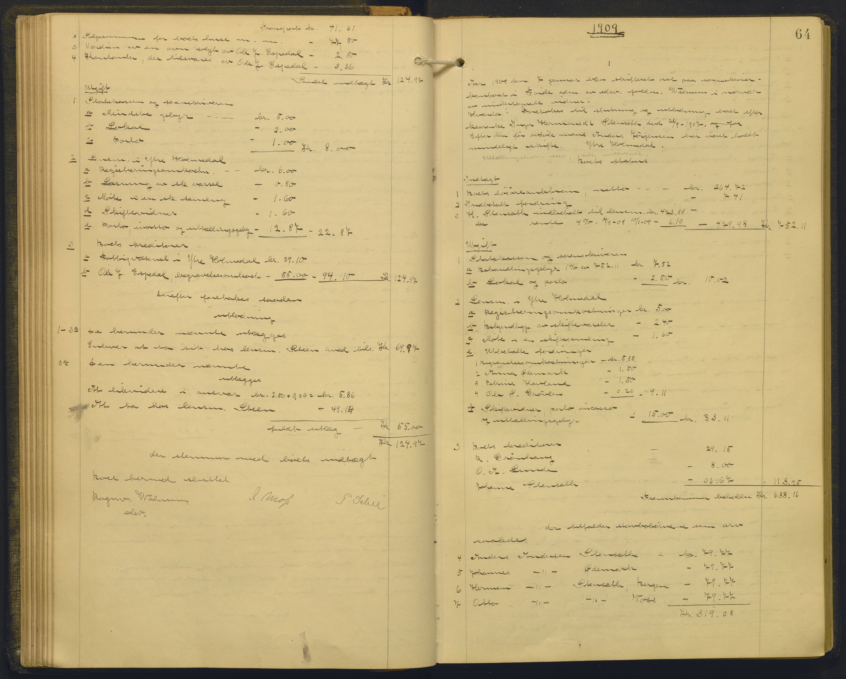 Sunnfjord tingrett, AV/SAB-A-3201/1/H/Hd/L0010: Skifteutlodningsprotokoll, 1907-1914, p. 63b-64a