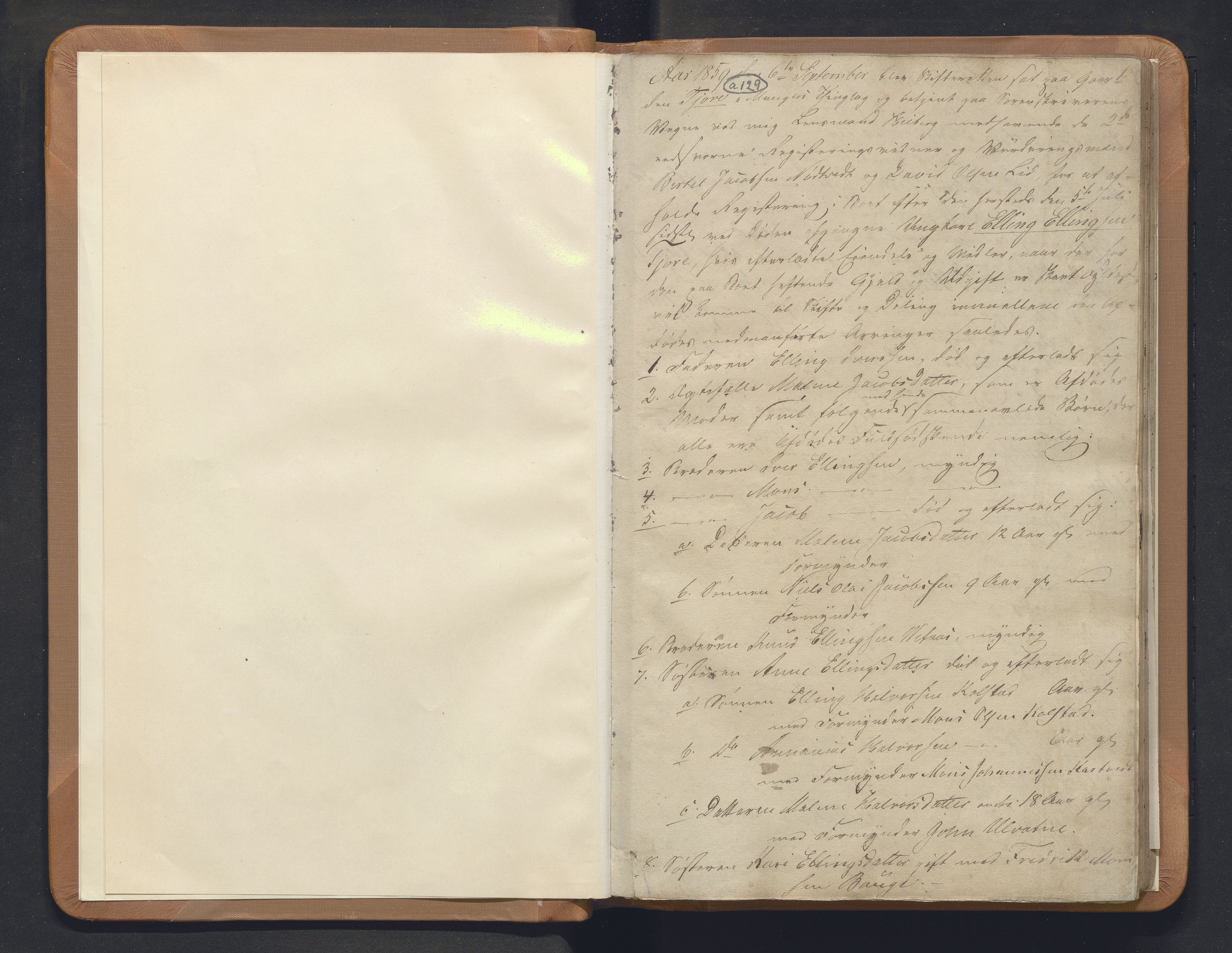 Nordhordland sorenskrivar, SAB/A-2901/1/H/Hb/L0020: Registreringsprotokollar, 1859-1865, p. 1