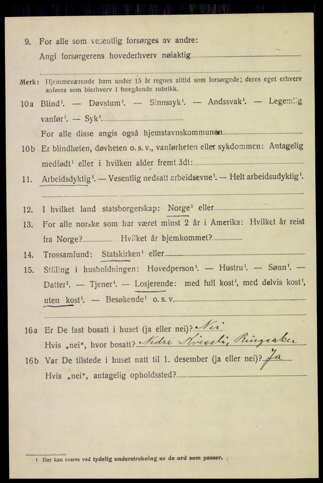 SAH, 1920 census for Ringsaker, 1920, p. 26851