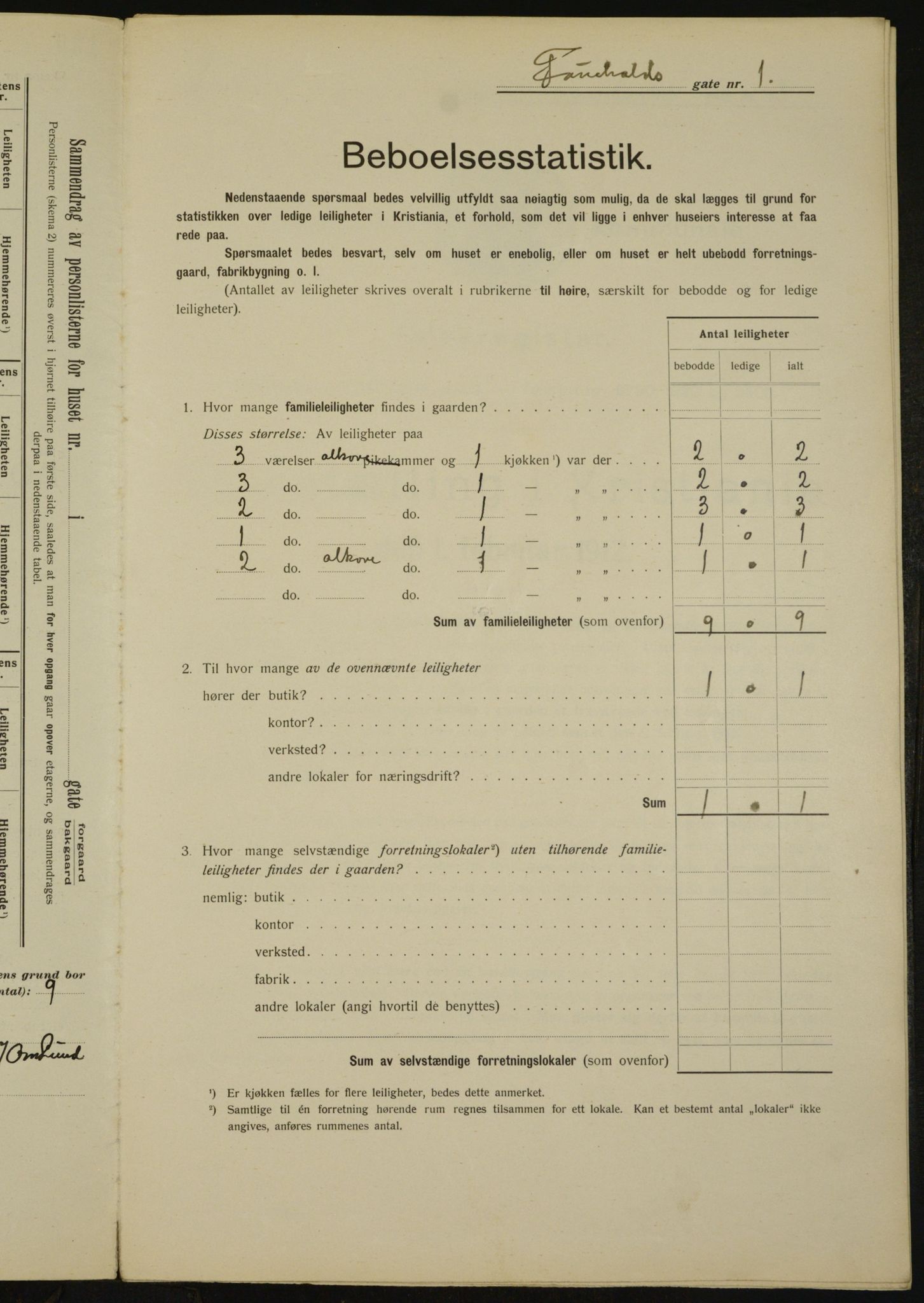 OBA, Municipal Census 1912 for Kristiania, 1912, p. 23654