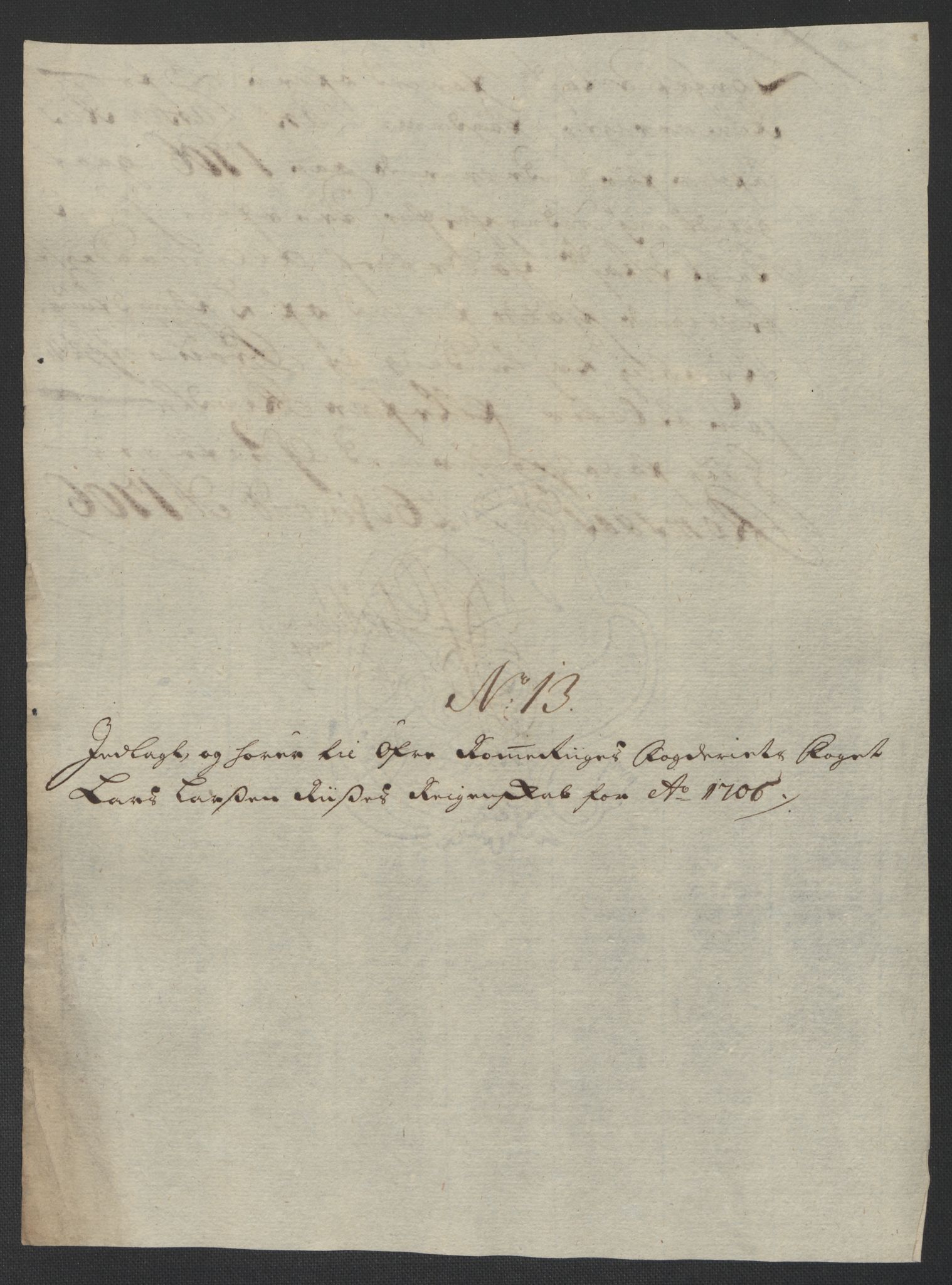 Rentekammeret inntil 1814, Reviderte regnskaper, Fogderegnskap, AV/RA-EA-4092/R12/L0718: Fogderegnskap Øvre Romerike, 1706-1707, p. 191