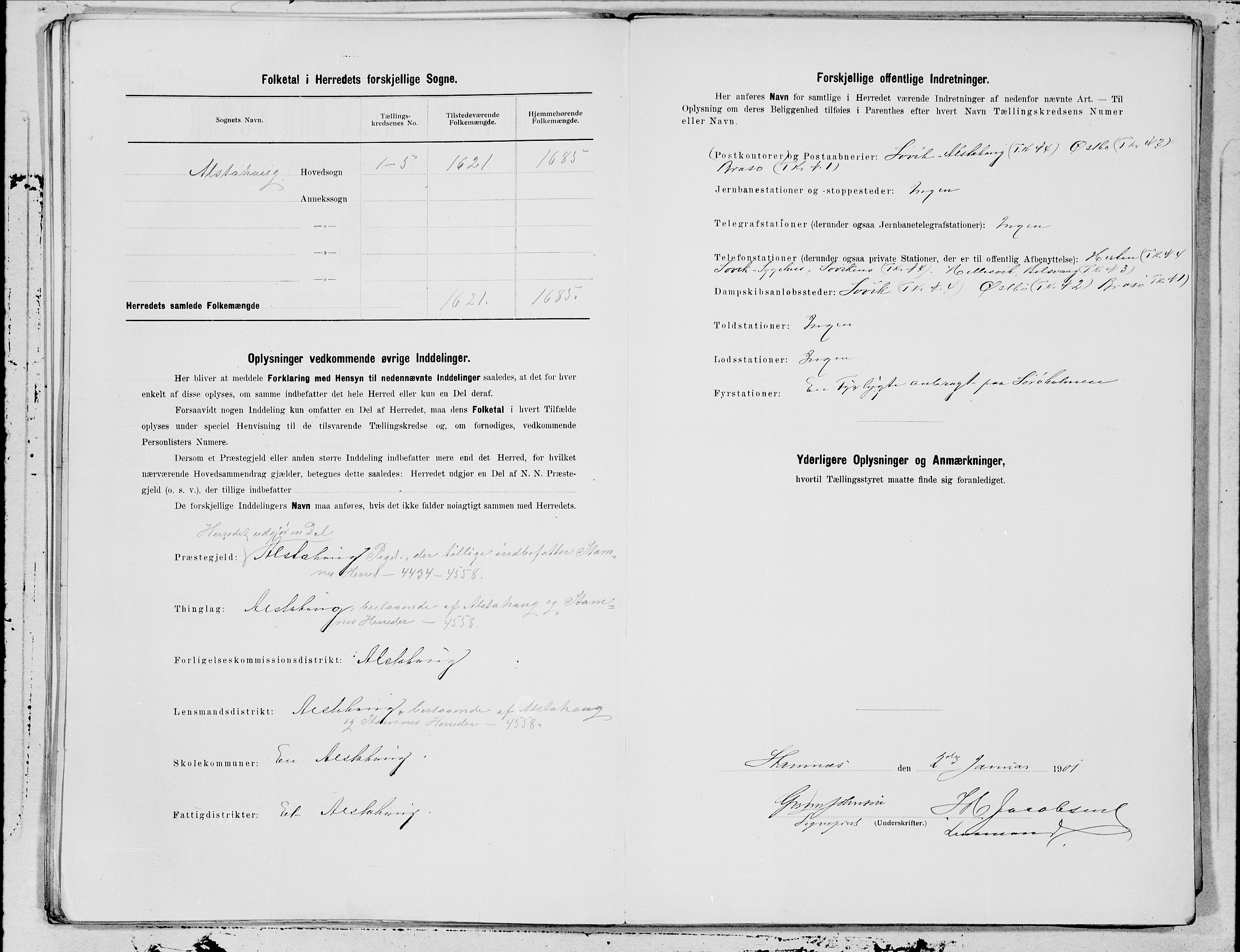 SAT, 1900 census for Alstahaug, 1900, p. 13