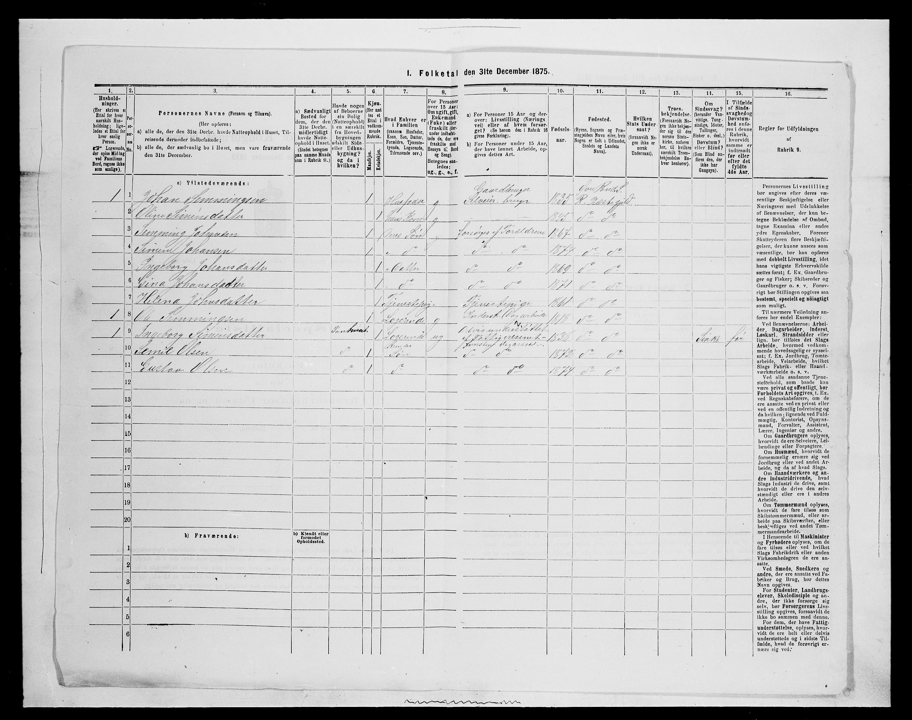 SAH, 1875 census for 0432P Rendalen, 1875, p. 923