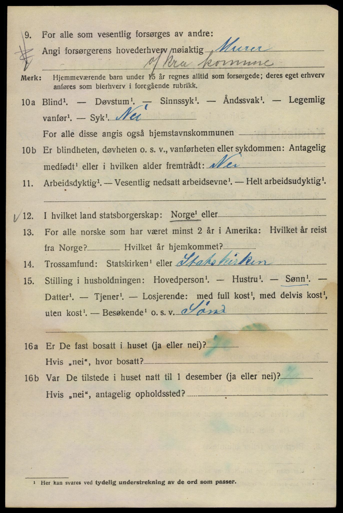 SAO, 1920 census for Kristiania, 1920, p. 656810