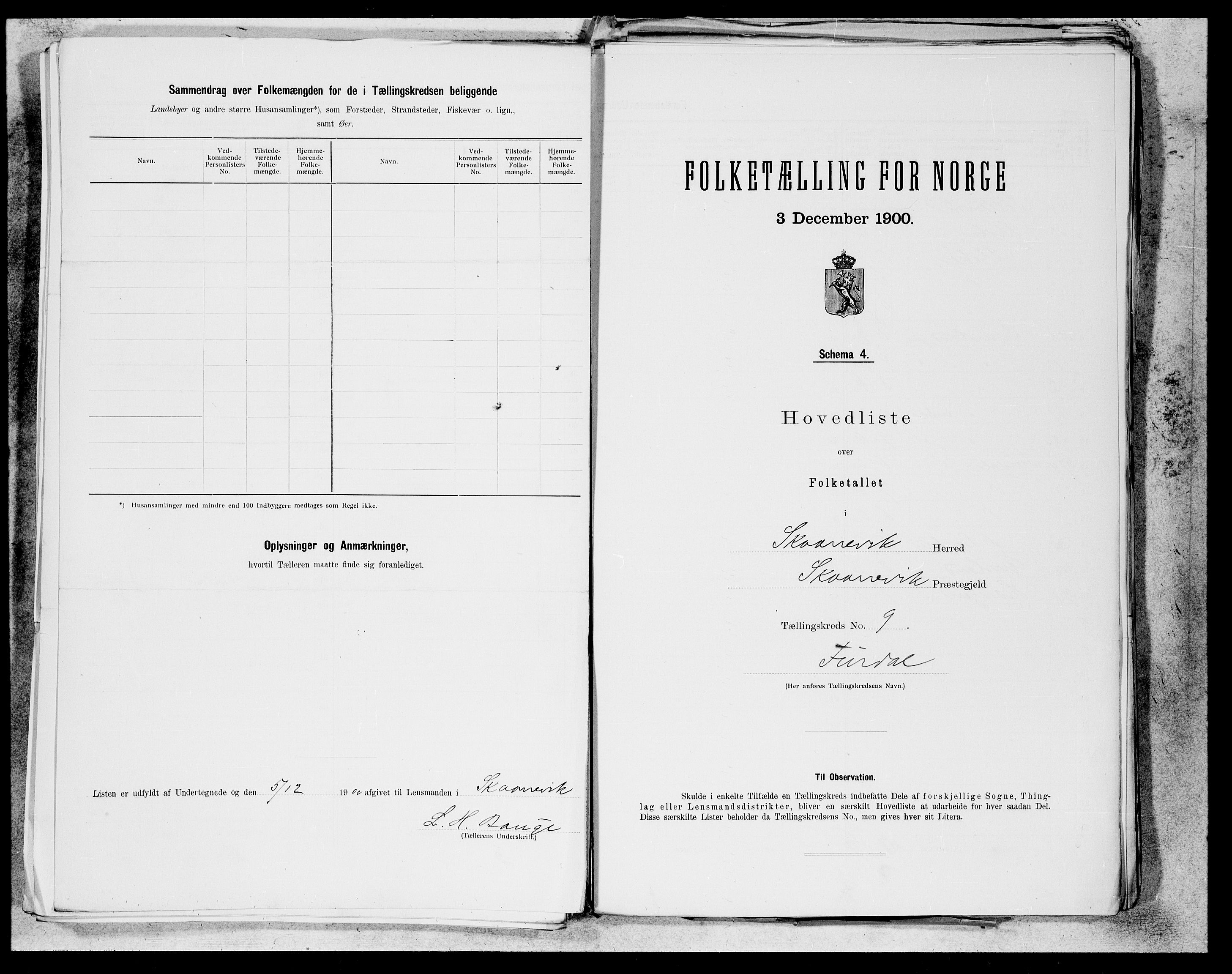 SAB, 1900 census for Skånevik, 1900, p. 17