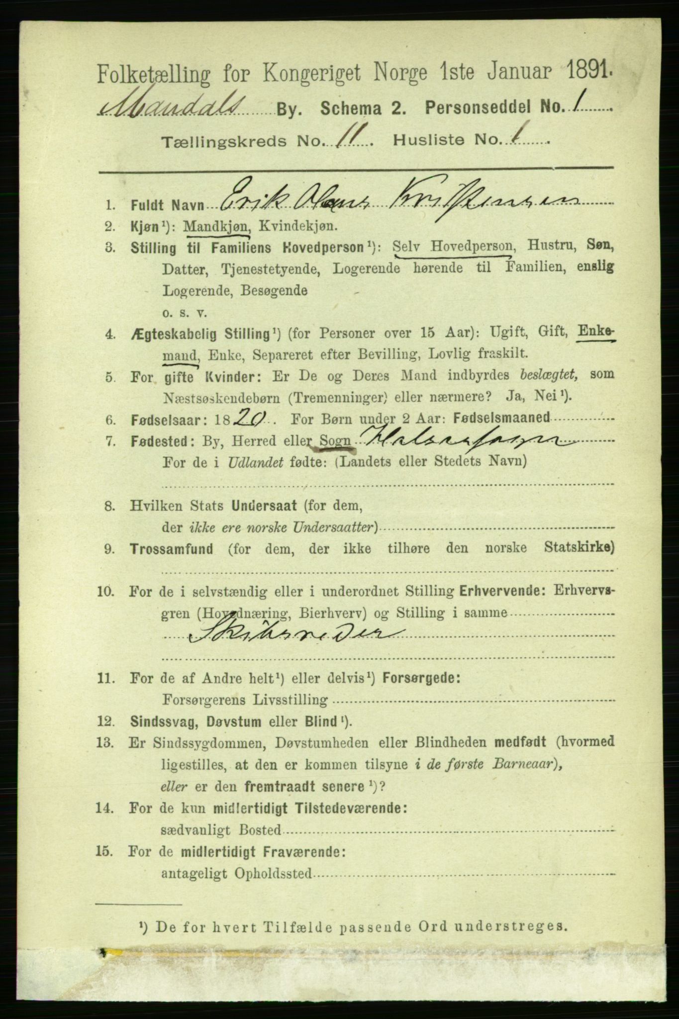 RA, 1891 census for 1002 Mandal, 1891, p. 2777