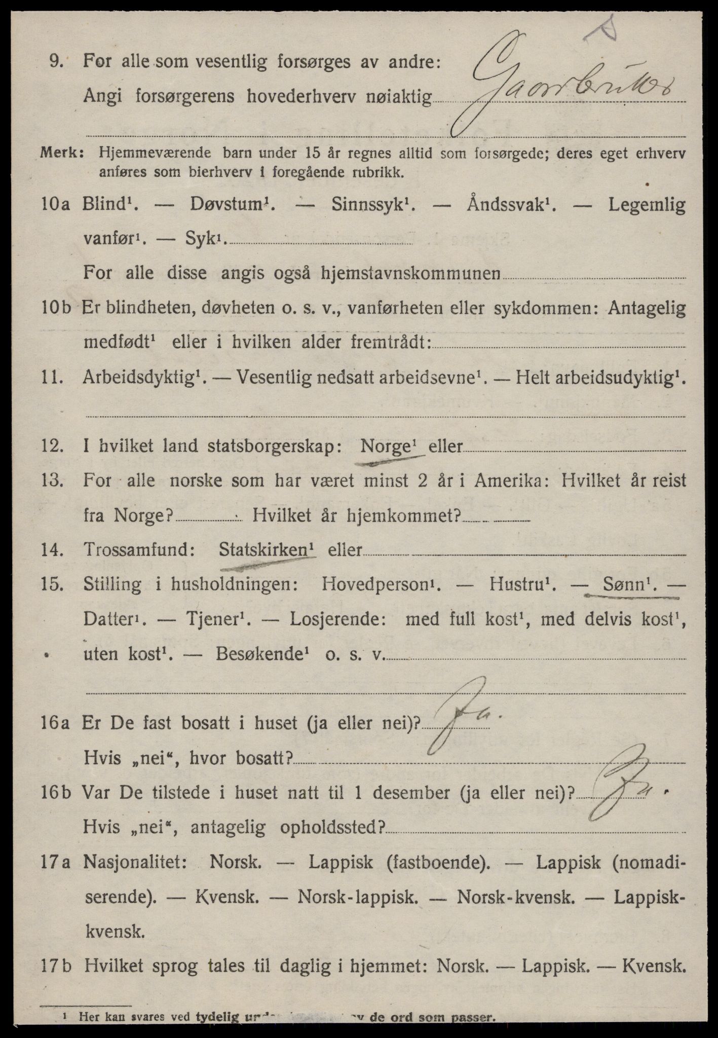 SAT, 1920 census for Budal, 1920, p. 389