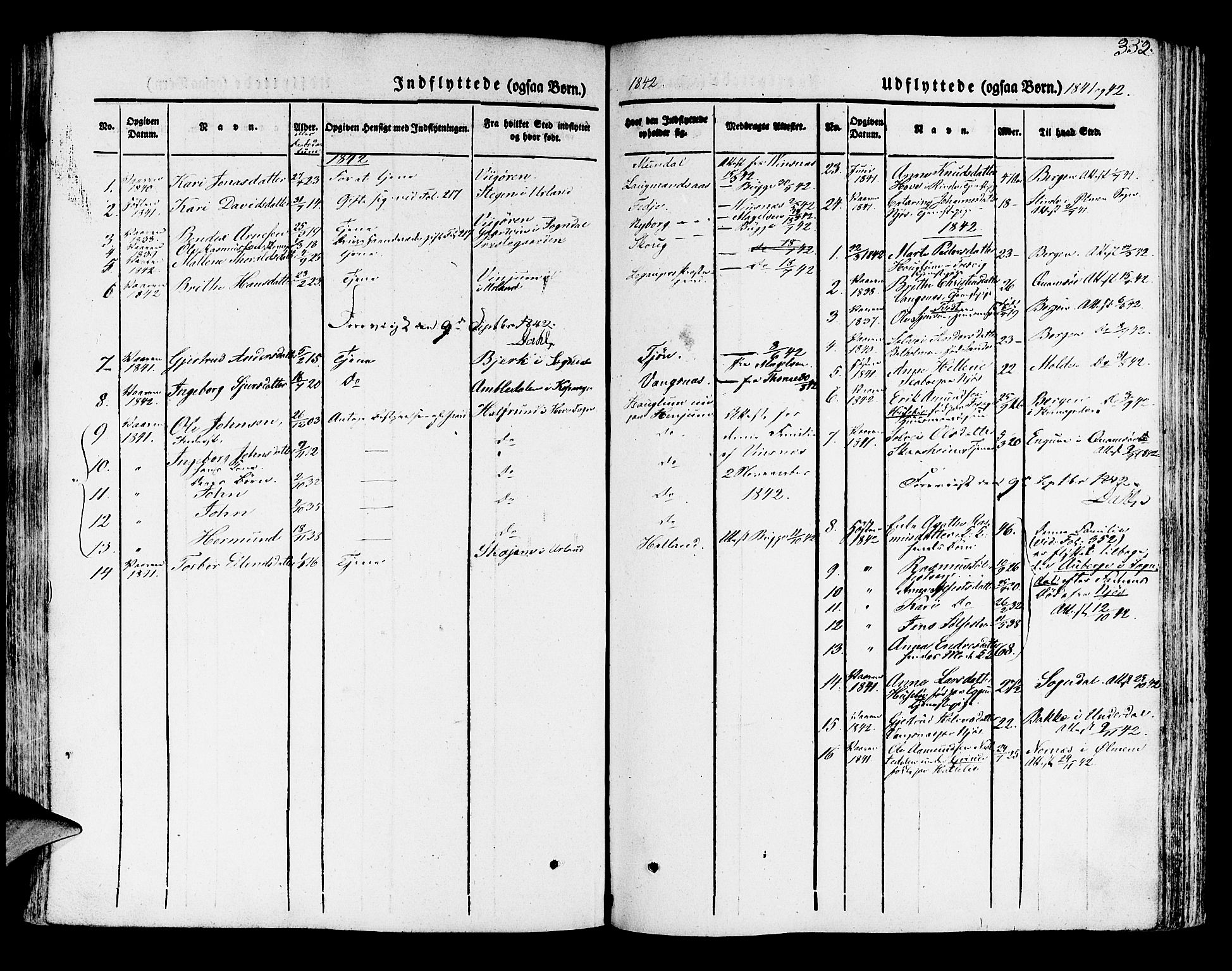 Leikanger sokneprestembete, SAB/A-81001: Parish register (official) no. A 7, 1838-1851, p. 352