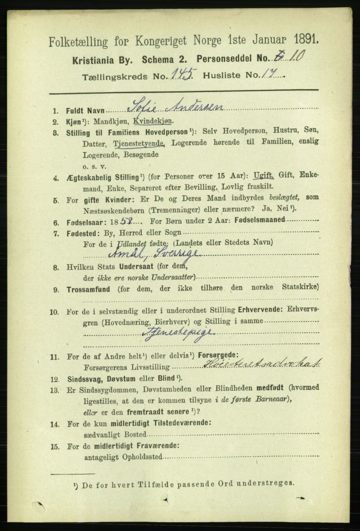 RA, 1891 census for 0301 Kristiania, 1891, p. 79888