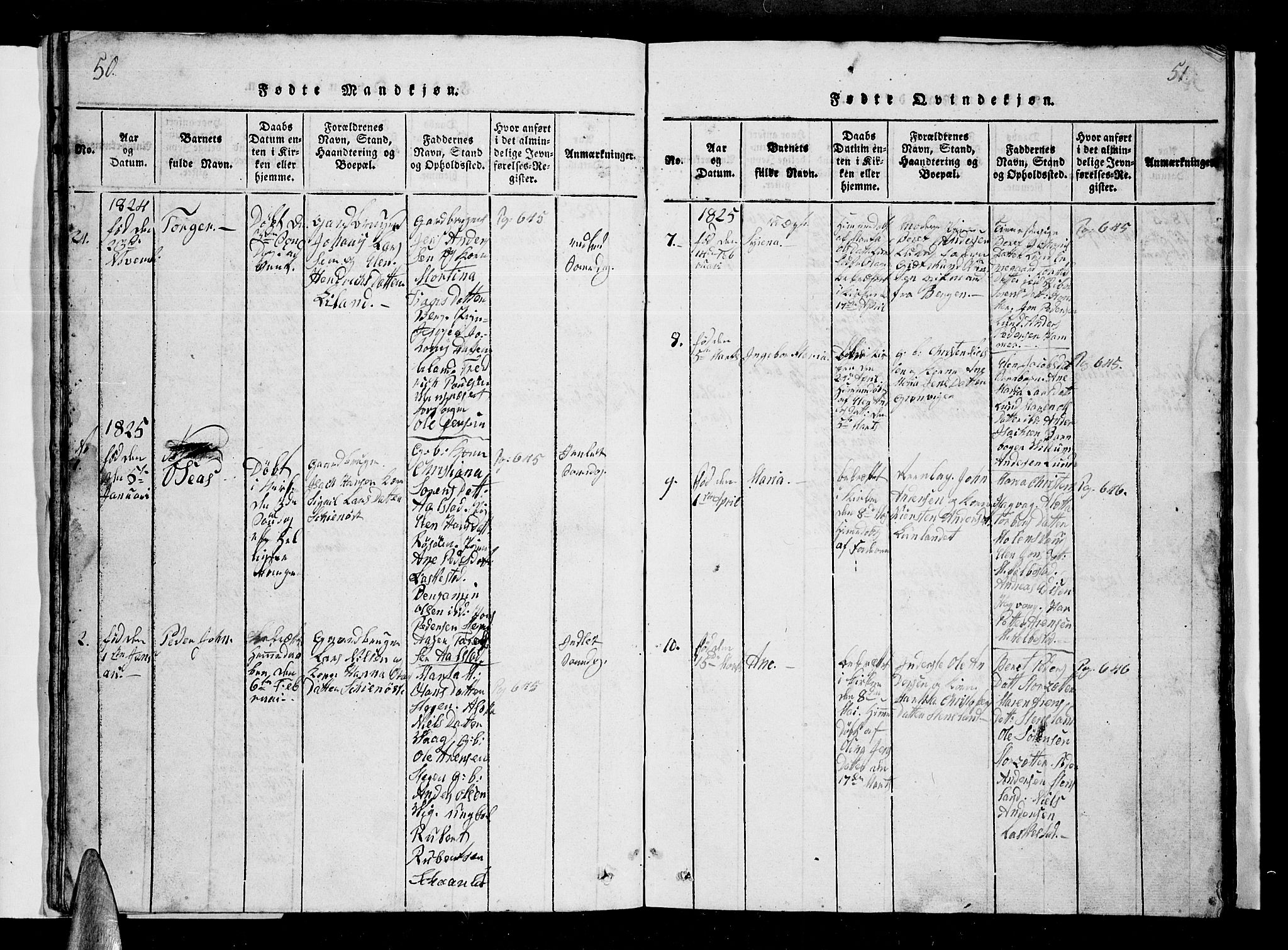 Ministerialprotokoller, klokkerbøker og fødselsregistre - Nordland, AV/SAT-A-1459/855/L0812: Parish register (copy) no. 855C01, 1821-1838, p. 50-51