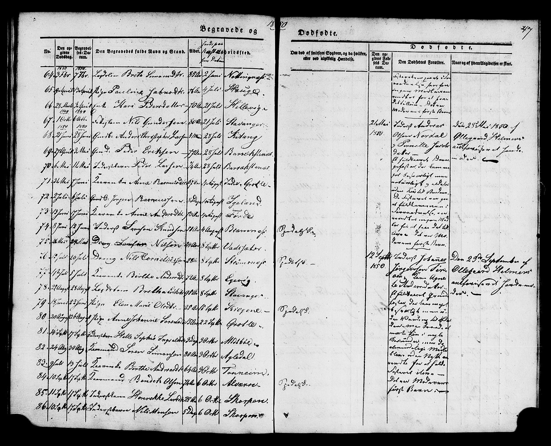 Kinn sokneprestembete, AV/SAB-A-80801/H/Haa/Haaa/L0011: Parish register (official) no. A 11, 1841-1855, p. 47