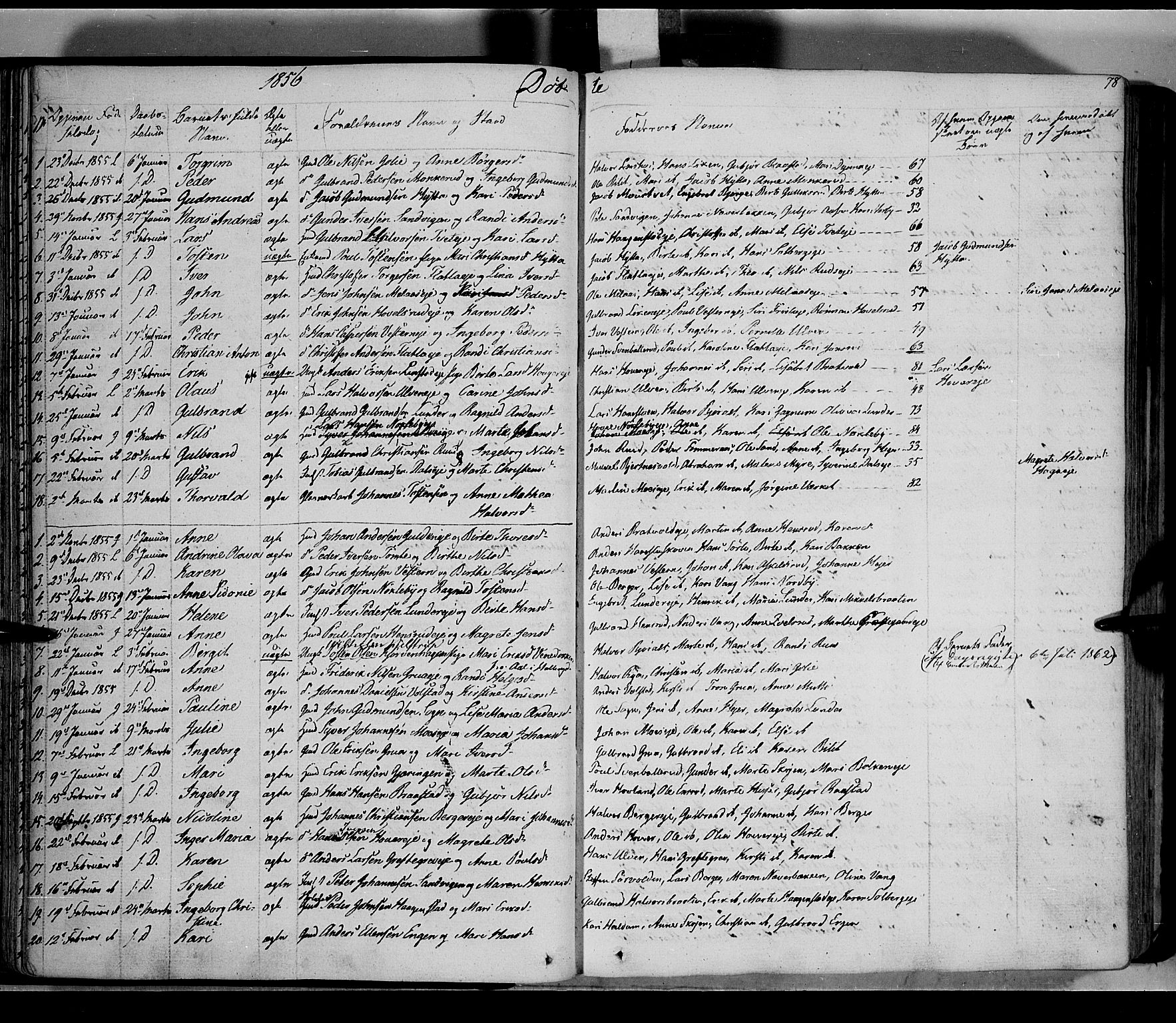 Jevnaker prestekontor, SAH/PREST-116/H/Ha/Haa/L0006: Parish register (official) no. 6, 1837-1857, p. 78