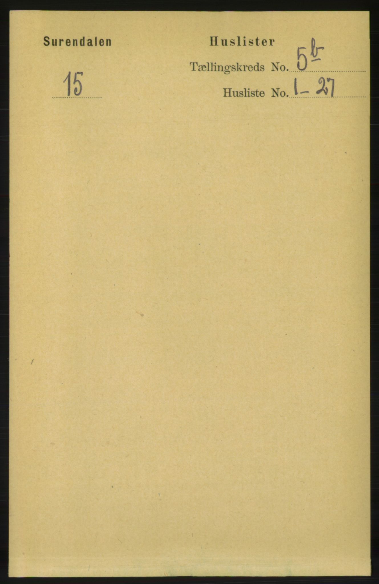 RA, 1891 census for 1566 Surnadal, 1891, p. 1456