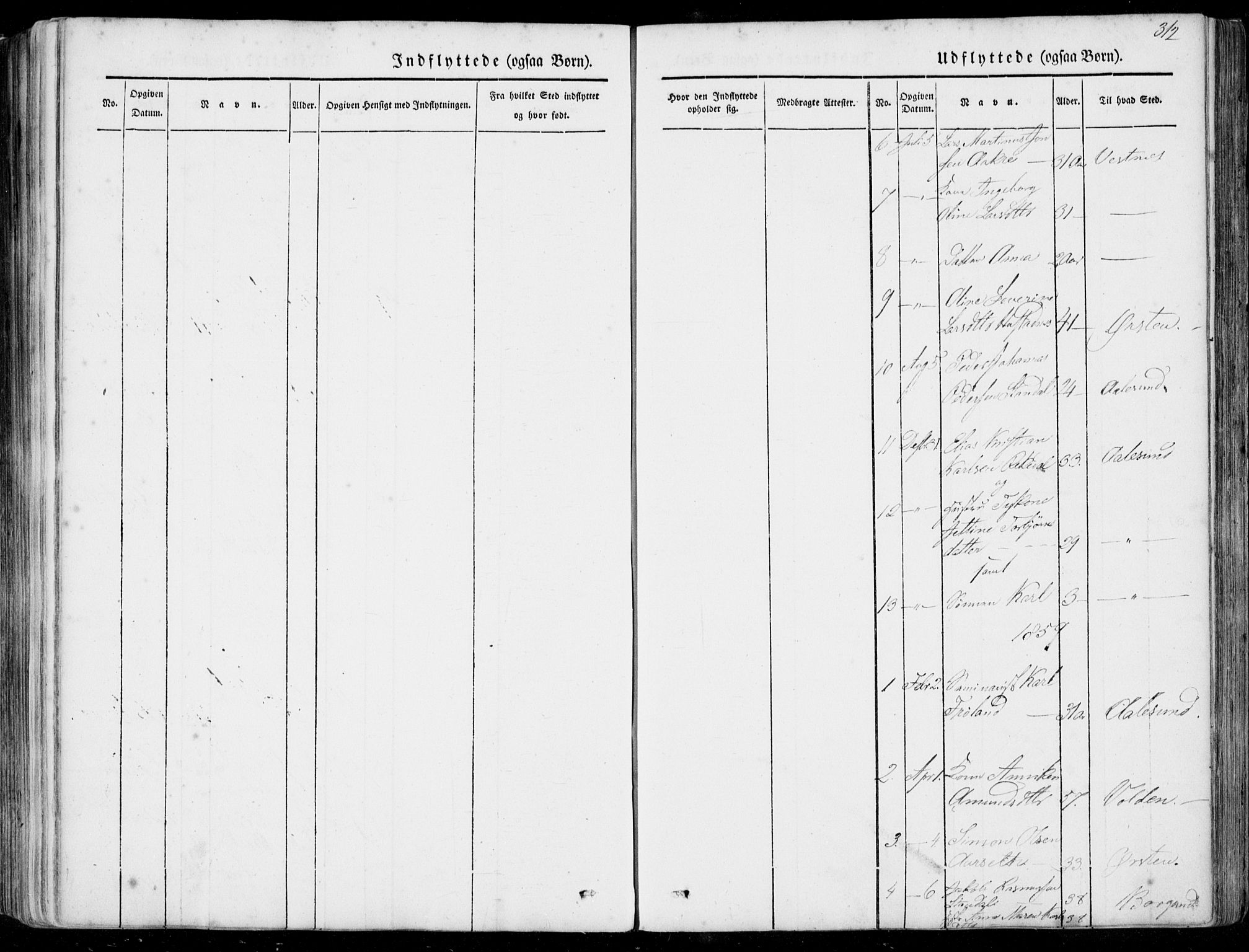 Ministerialprotokoller, klokkerbøker og fødselsregistre - Møre og Romsdal, AV/SAT-A-1454/515/L0209: Parish register (official) no. 515A05, 1847-1868, p. 312