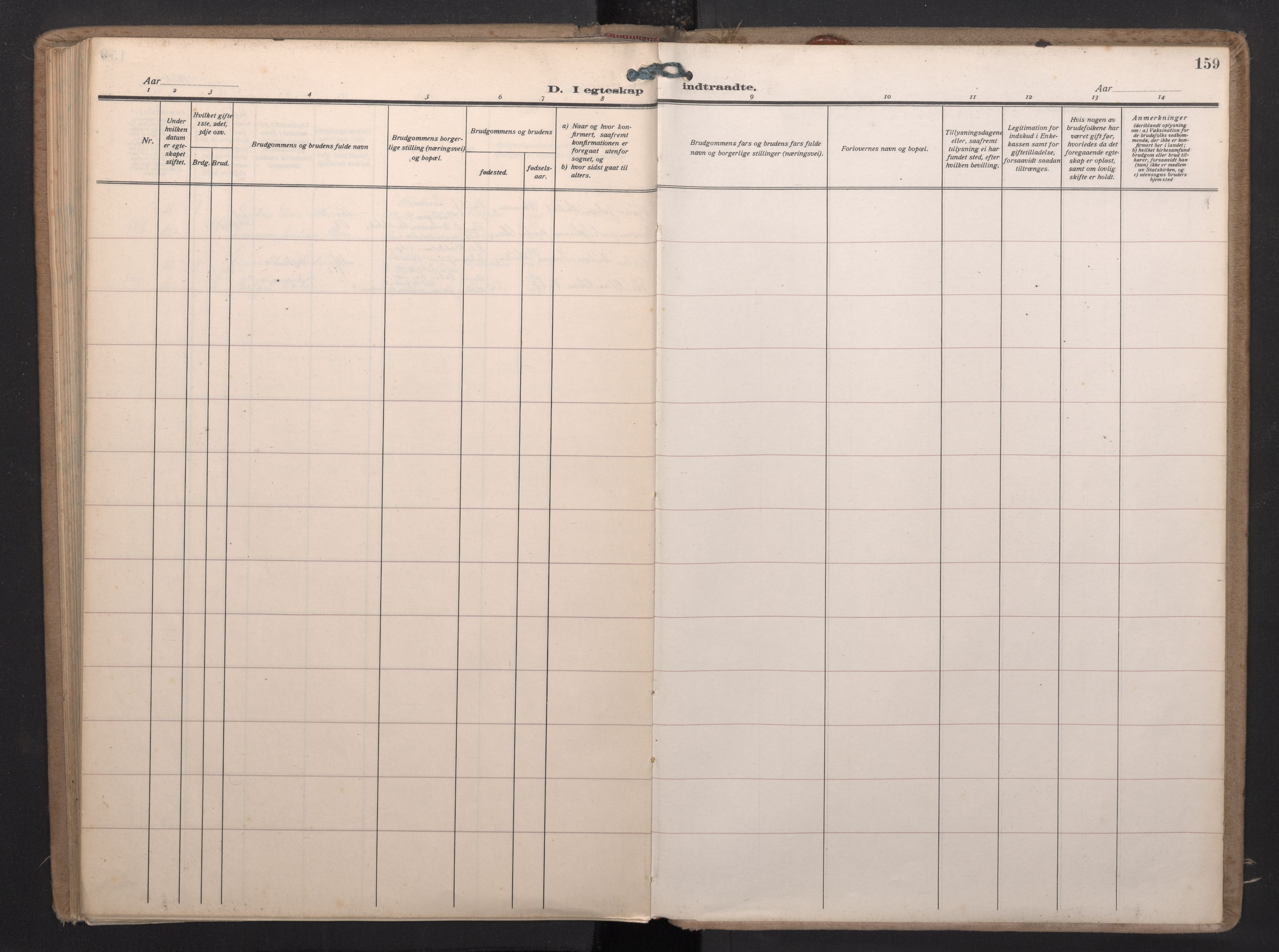 Nykirken Sokneprestembete, SAB/A-77101/H/Haa/L0038: Parish register (official) no. D 8, 1926-1934, p. 158b-159a