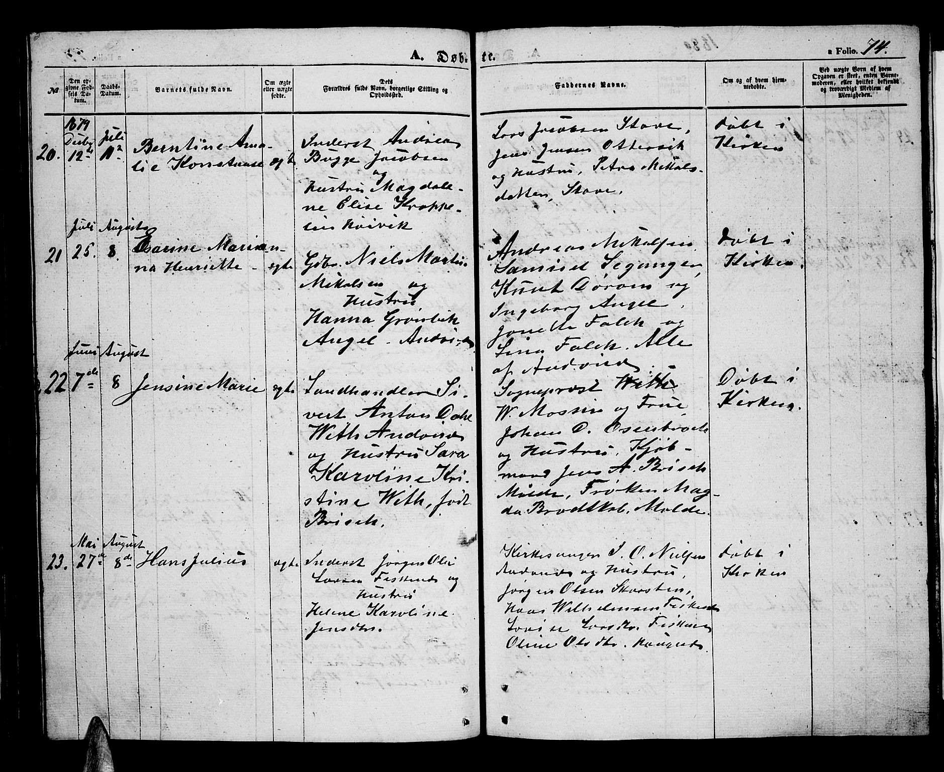 Ministerialprotokoller, klokkerbøker og fødselsregistre - Nordland, AV/SAT-A-1459/899/L1447: Parish register (copy) no. 899C02, 1855-1886, p. 74