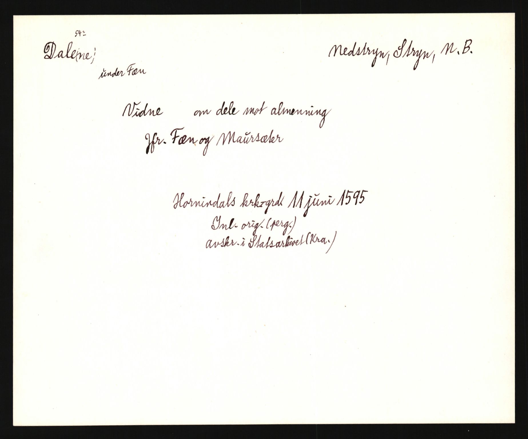 Riksarkivets diplomsamling, AV/RA-EA-5965/F35/F35e/L0030: Registreringssedler Sogn og Fjordane, 1400-1700, p. 623